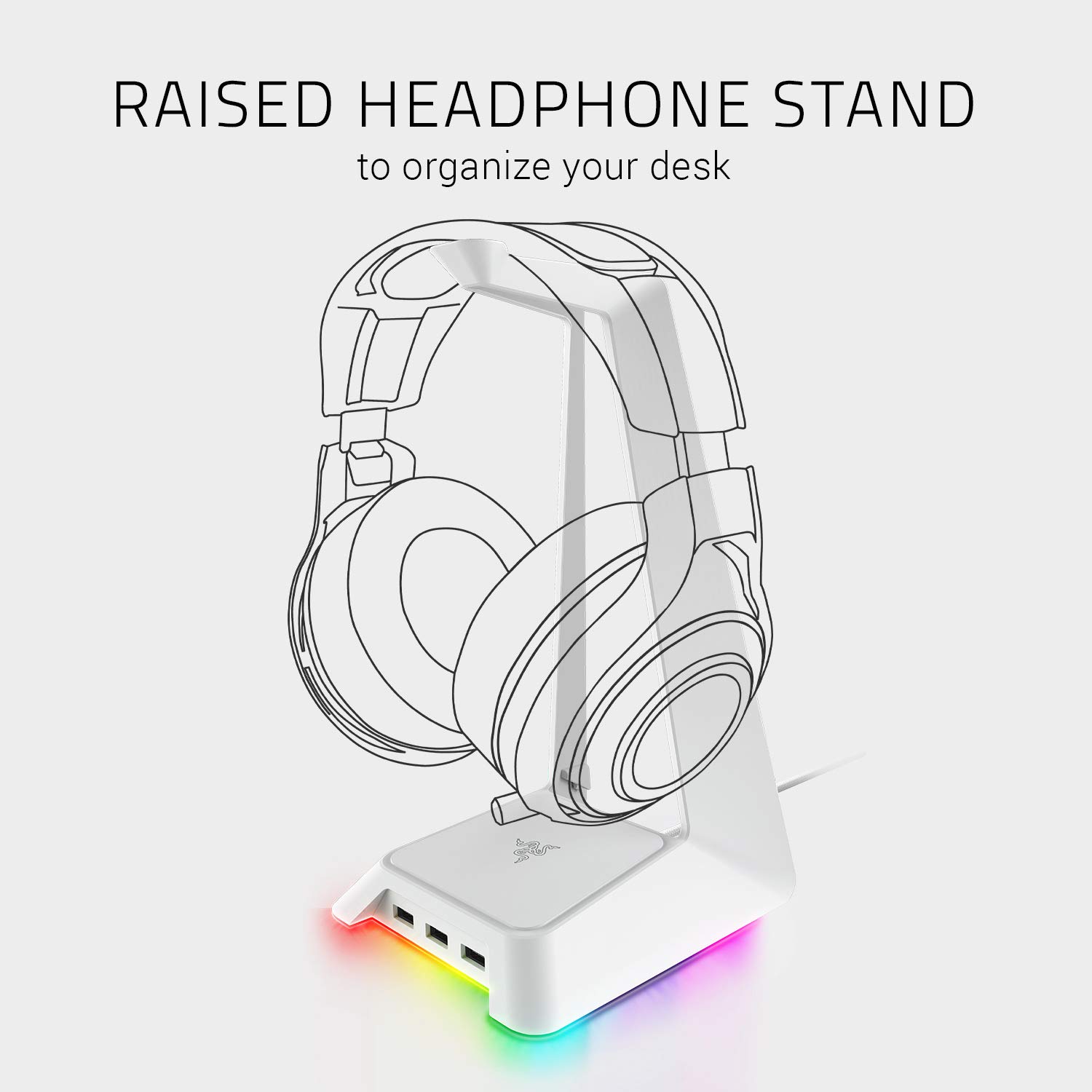 razer-base-station-chroma-mercury-supporto-per-cuffie-con-hub-usb-a-3-porte-e-il image 2