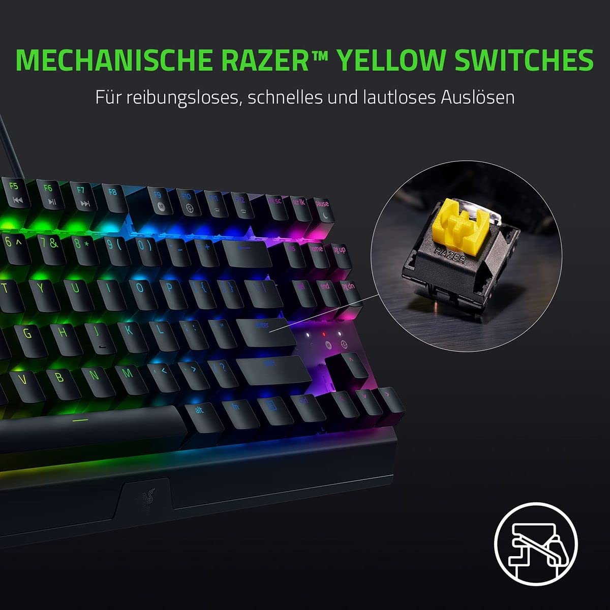 razer-blackwidow-v3-pro-tastiera-da-gaming-wireless-meccanica-con-switch-verdi-t image 7