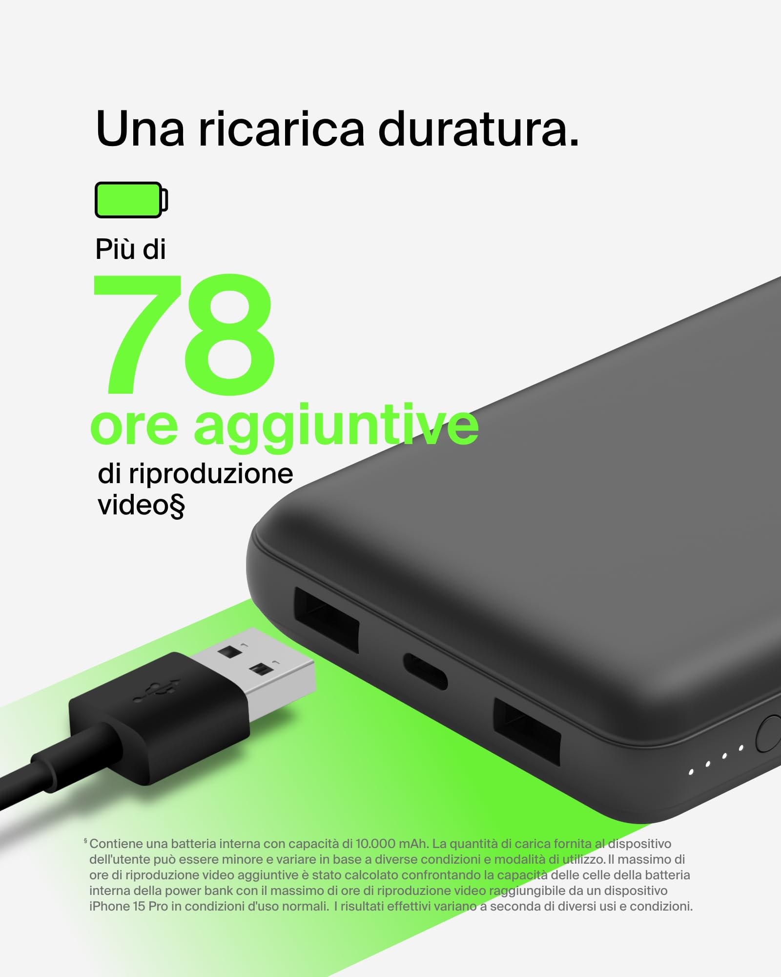 belkin-boostcharge-power-bank-usb-c-20k-20000-mah-con-3-porte-usb-c-2-usb-a-powe image 3
