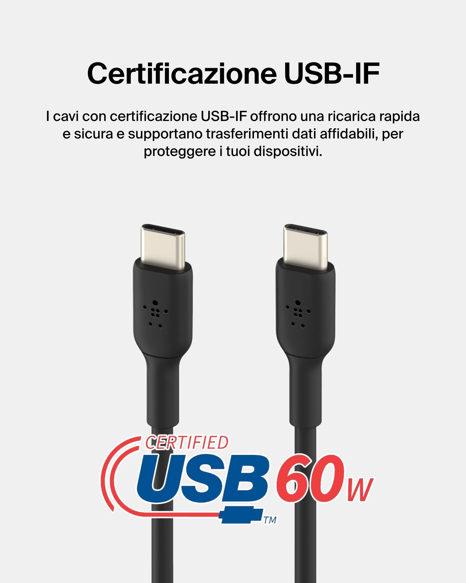 belkin-cab003-cavo-usb-c-usb-c-1-m-nero-ricarica-rapida-per-iphone-16-galaxy-s24 image 3