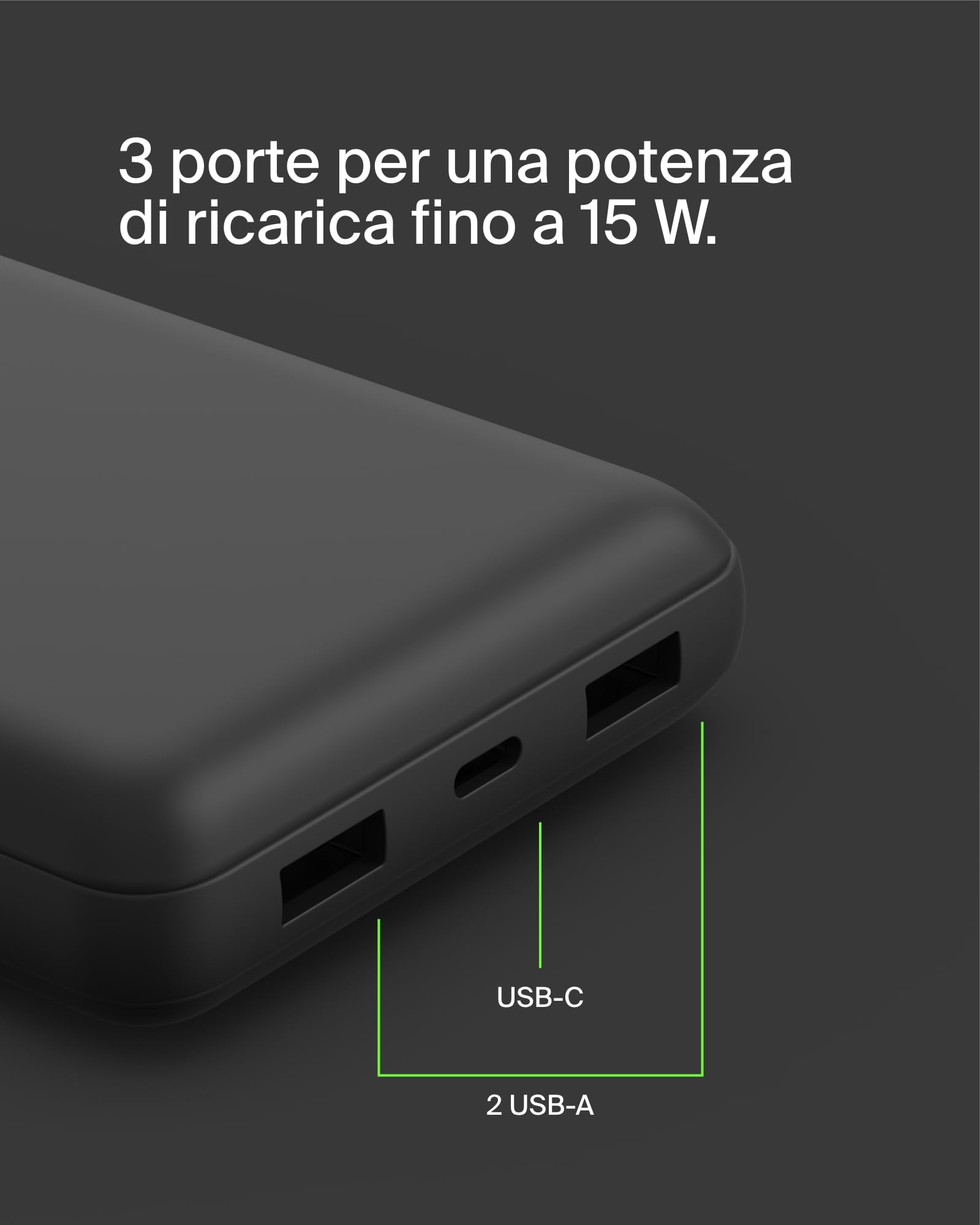 belkin-boostcharge-power-bank-usb-c-20k-20000-mah-con-3-porte-usb-c-2-usb-a-powe image 6