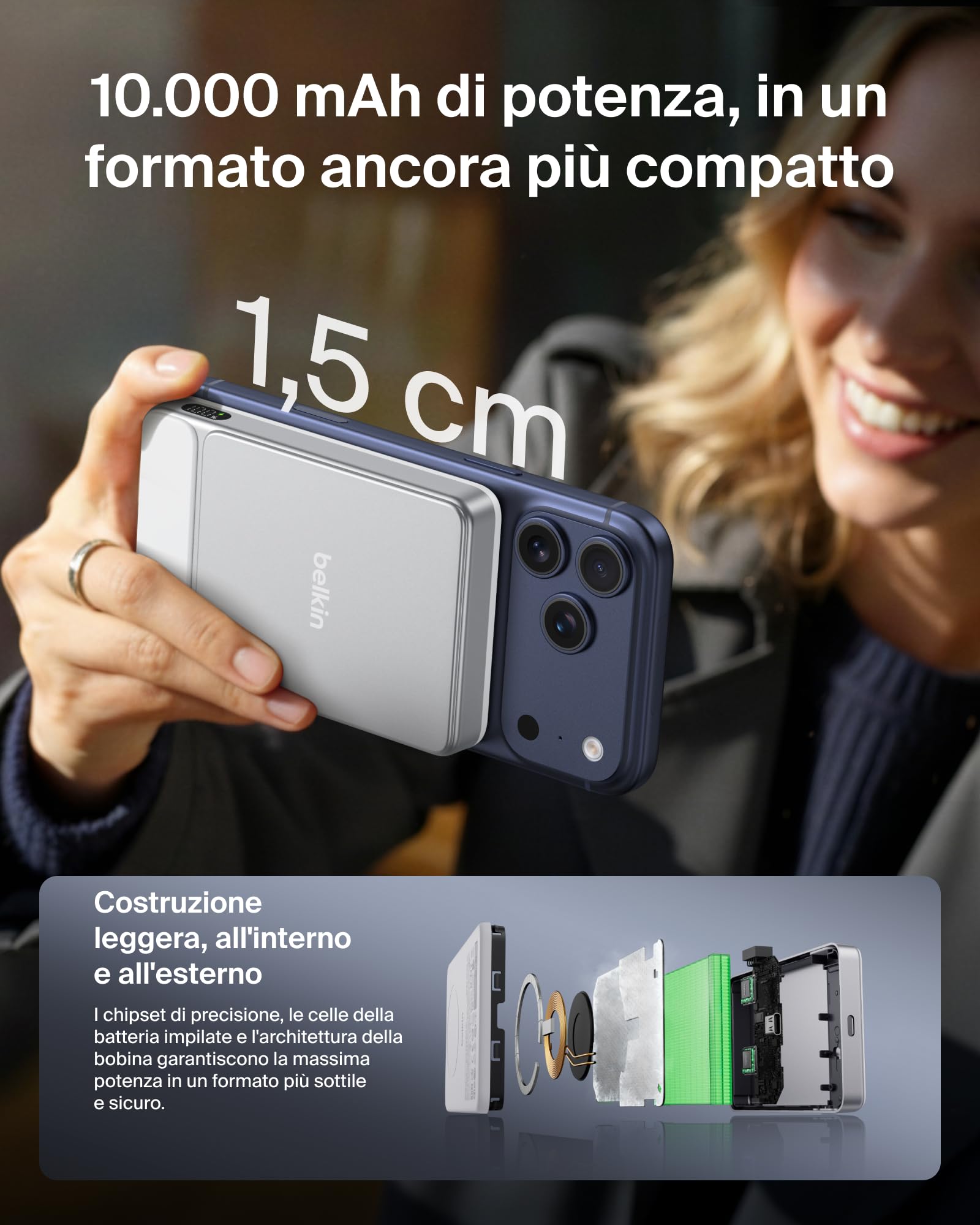belkin-ultracharge-power-bank-magnetico-qi2-25w-10000-mah-con-cavo-usb-c-incluso image 3