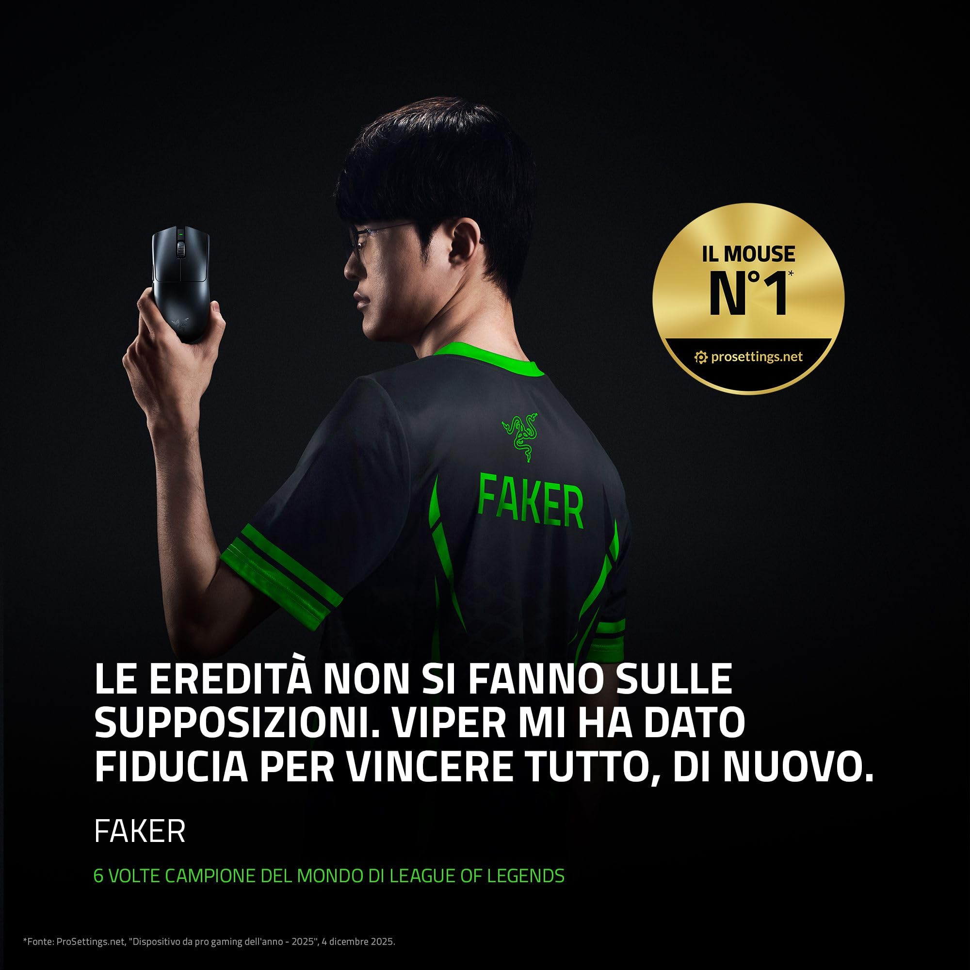 razer-viper-v3-pro-mouse-da-gioco-esports-wireless-ultraleggero-54g-hyperpolling image 3