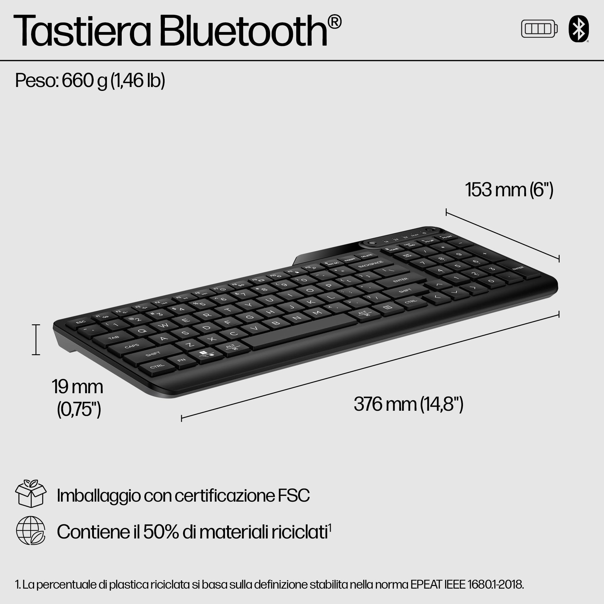 hp-460-tastiera-wireless-e-bluetooth-5-3-multi-dispositivo-con-12-tasti-programm image 3