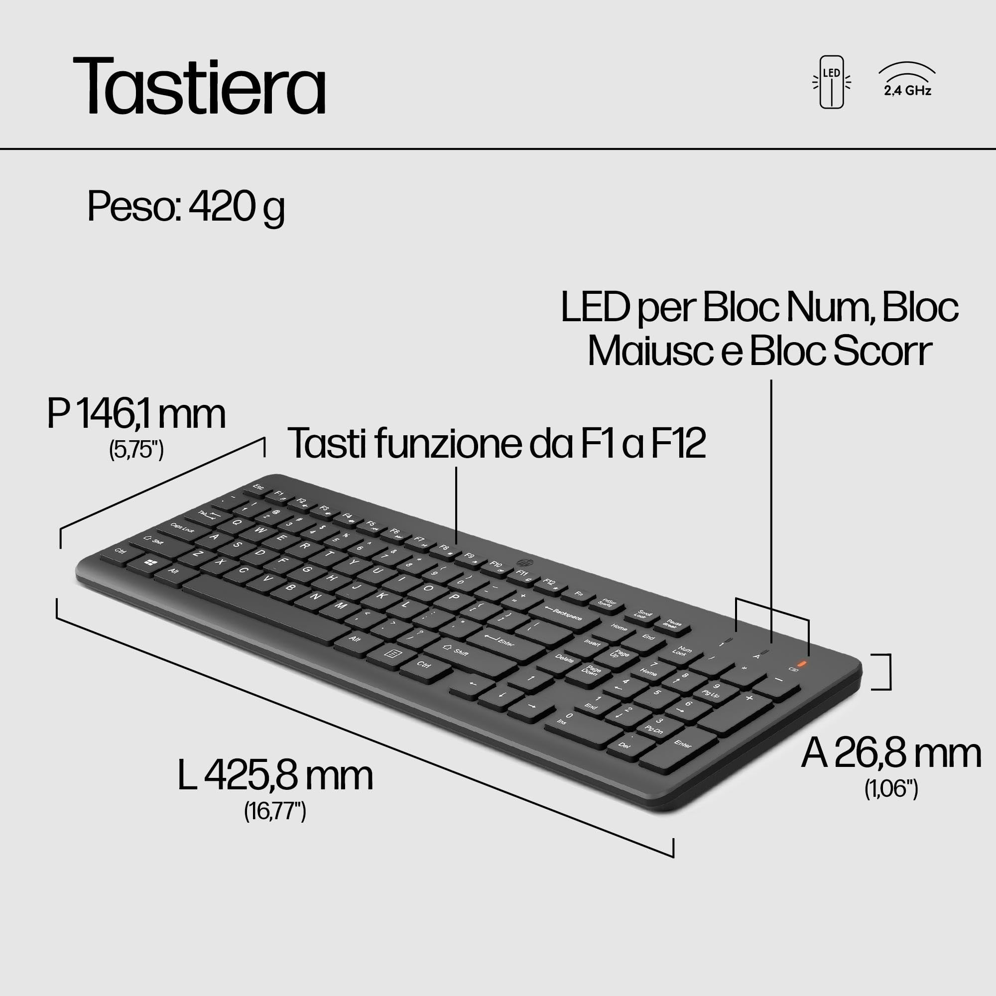 hp-330-combo-tastiera-e-mouse-wireless-2-4-ghz-plug-and-play-usb-a-12-scorciatoi image 2