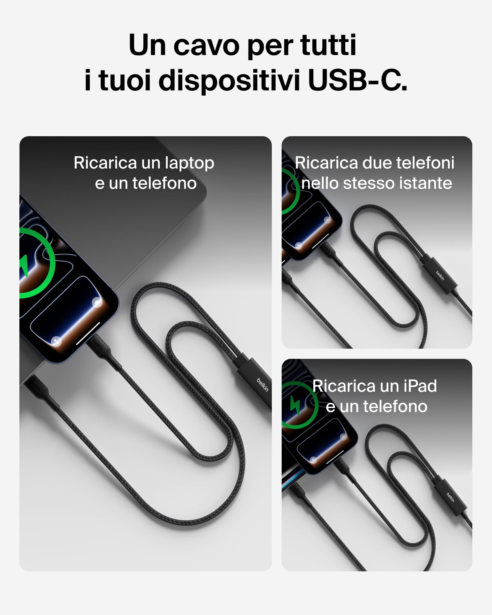 belkin-boostcharge-pro-cavo-multi-usb-c-2-in-1-140w-splitter-usb-c-a-ricarica-ra image 6