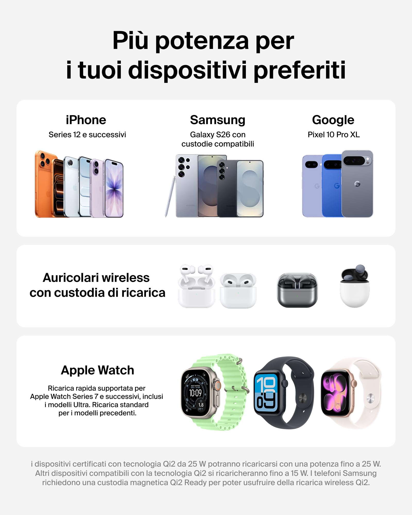 belkin-ultracharge-caricatore-wireless-3-in-1-qi2-2-25w-magnetico-magsafe-usb-c- image 8