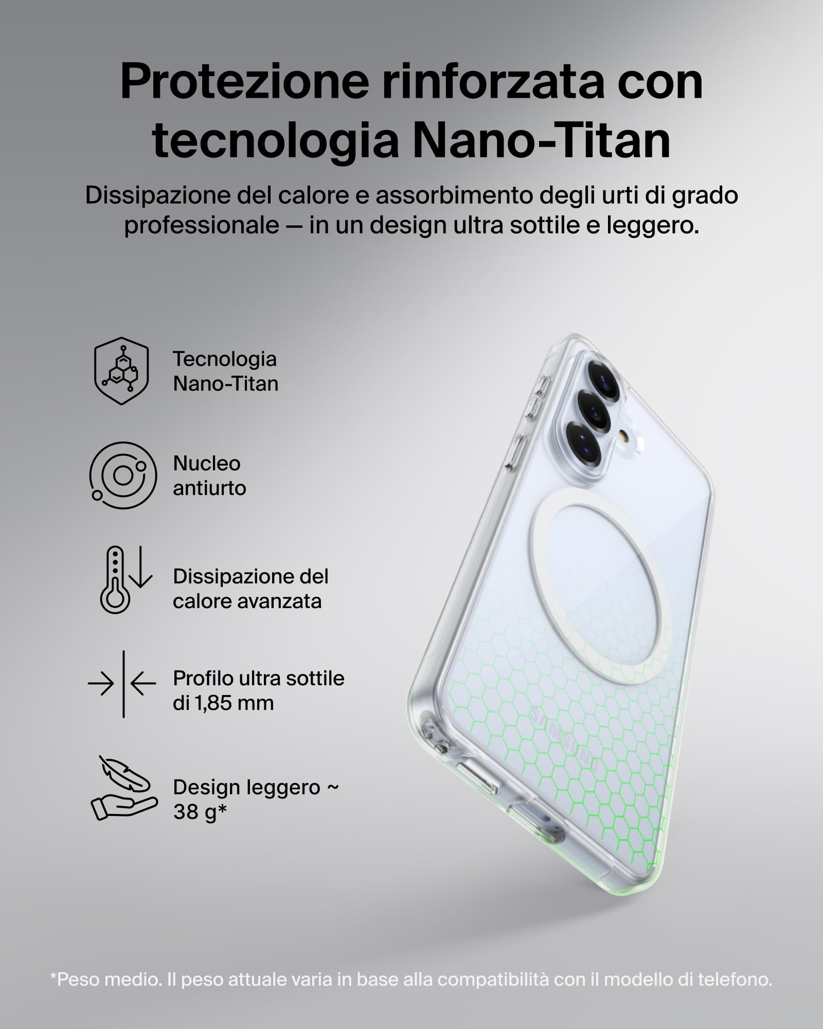 belkin-sheerforce-clear-cover-per-samsung-galaxy-s26-protezione-da-cadute-fino-a image 4