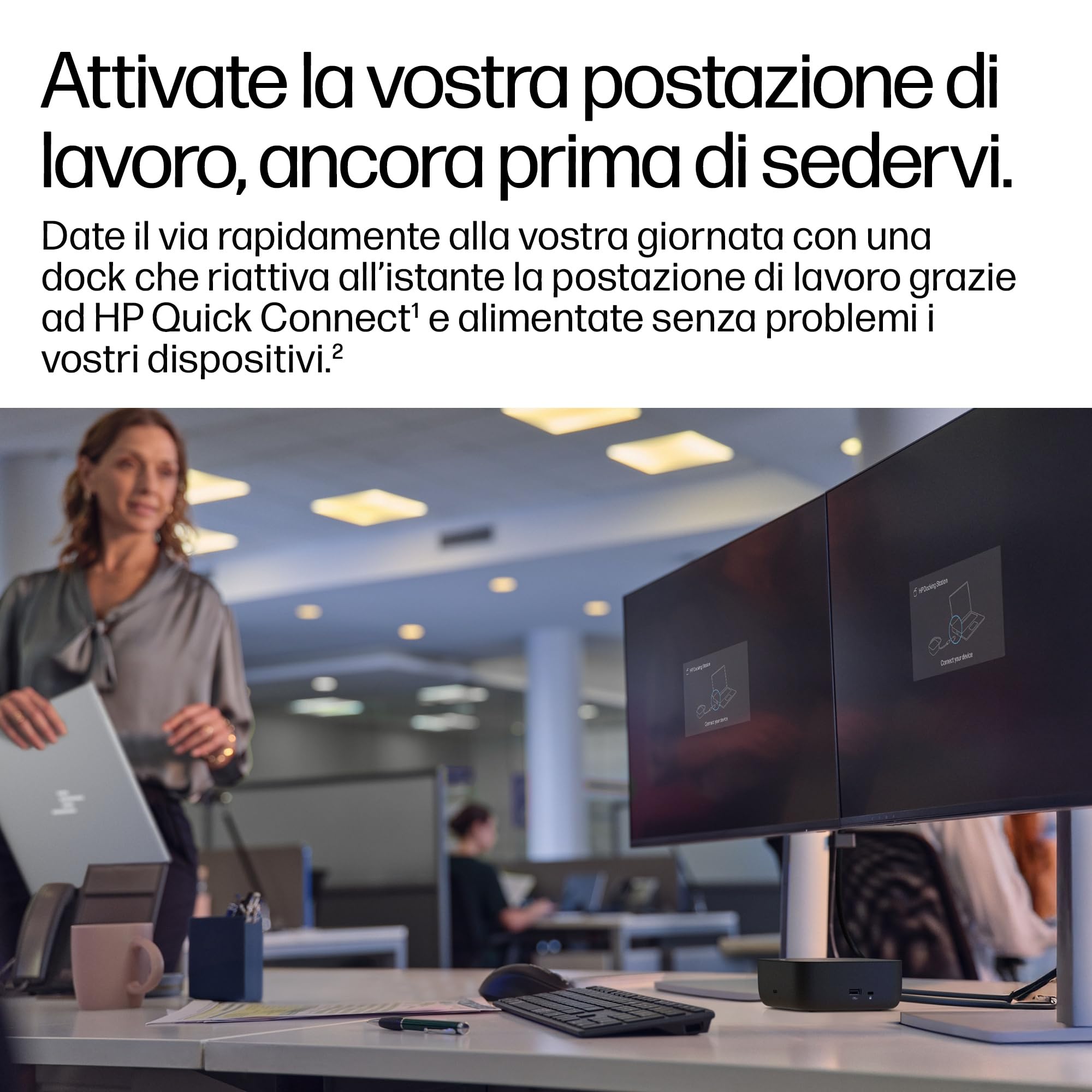 hp-usb-c-100w-g6-docking-station-multiporta-con-2-cavi-usb-c-hdmi-2-1-2x-display image 7