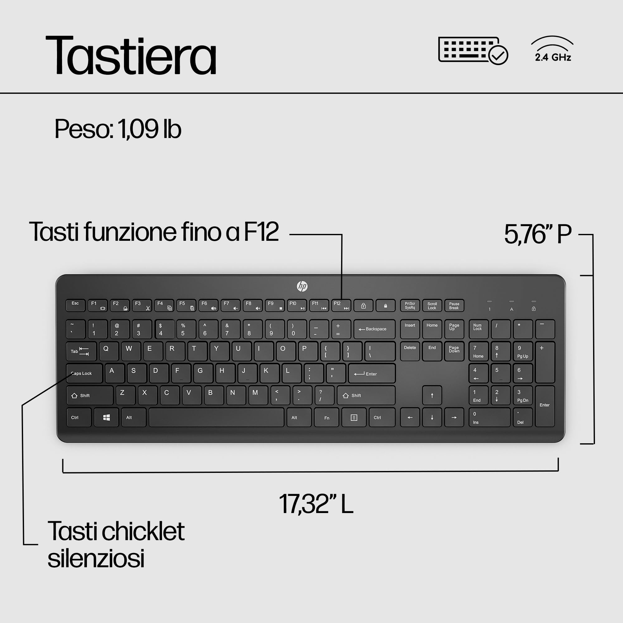 hp-230-combo-tastiera-e-mouse-wireless-2-4-ghz-con-dongle-usb-a-digitazione-sile-2 image 2
