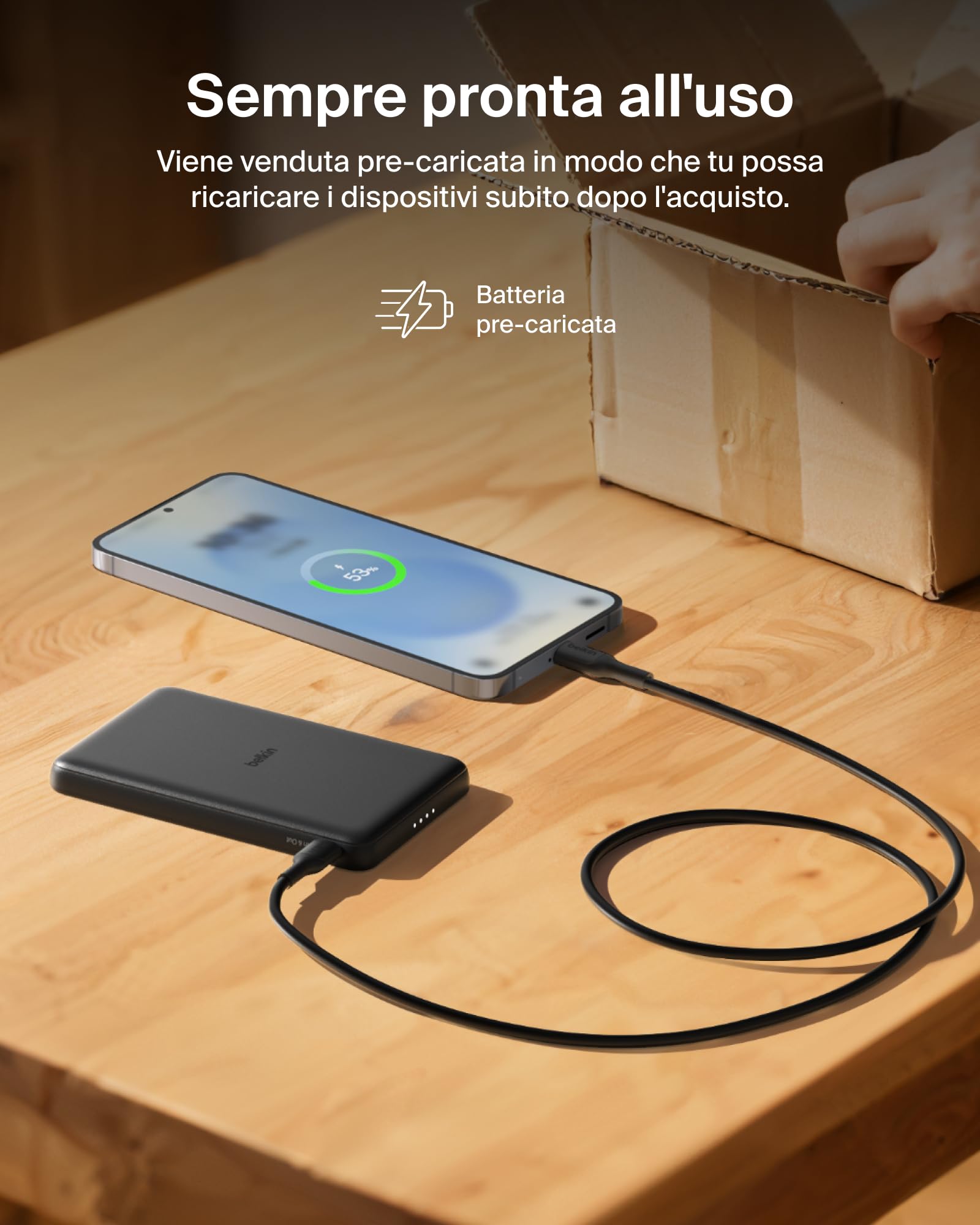 belkin-boostcharge-power-bank-magnetica-5000-mah-ultra-sottile-con-anello-magnet image 5