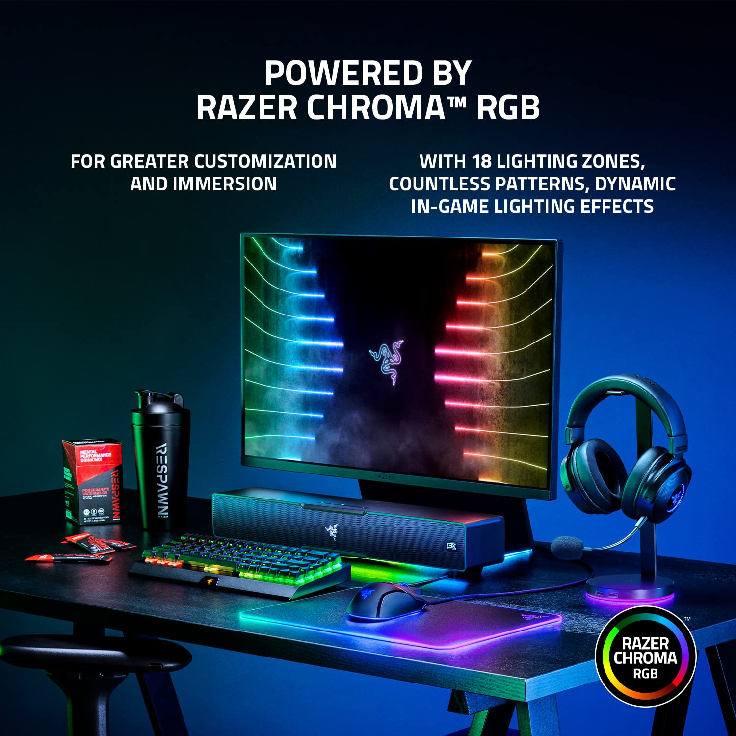 razer-leviathan-v2-soundbar-per-pc-gaming-con-subwoofer-dolby-5-1-e-thx-spatial- image 6