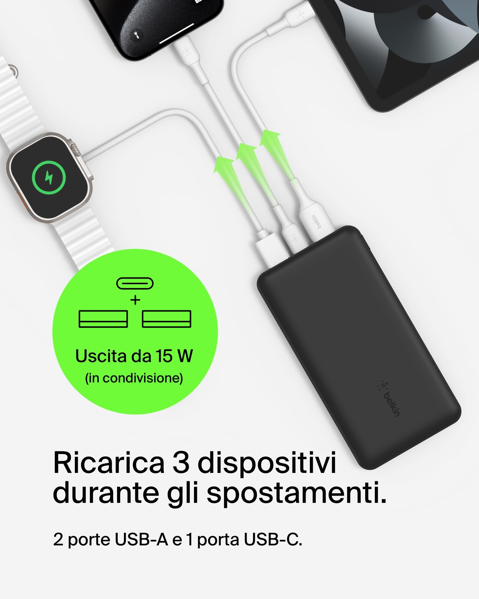belkin-boostcharge-kit-di-ricarica-5-in-1-con-power-bank-10-000-mah-2-caricatori image 3