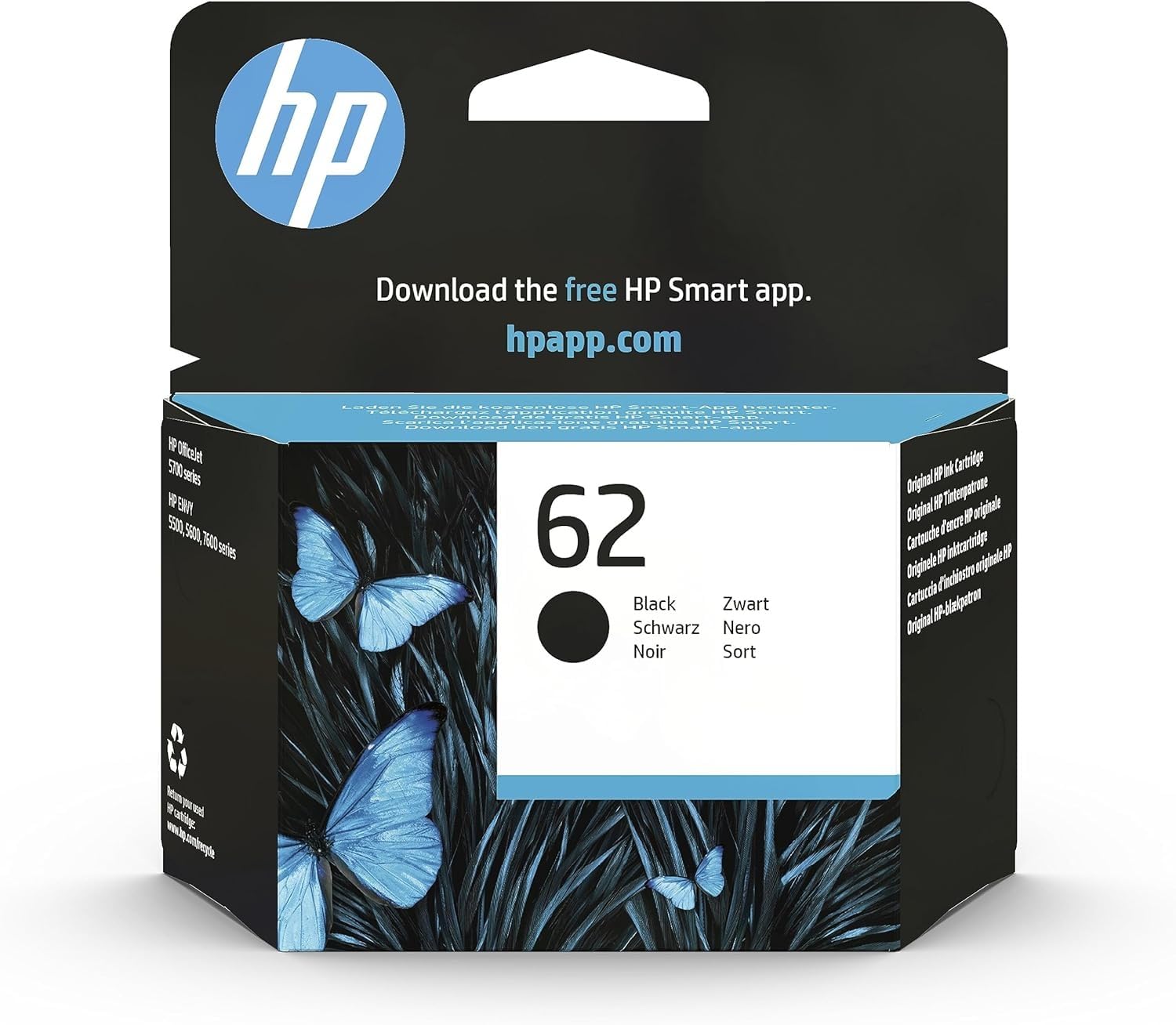 hp-62-c2p04ae-cartuccia-d-inchiostro-originale-nero-da-200-pagine-con-testina-in image 1