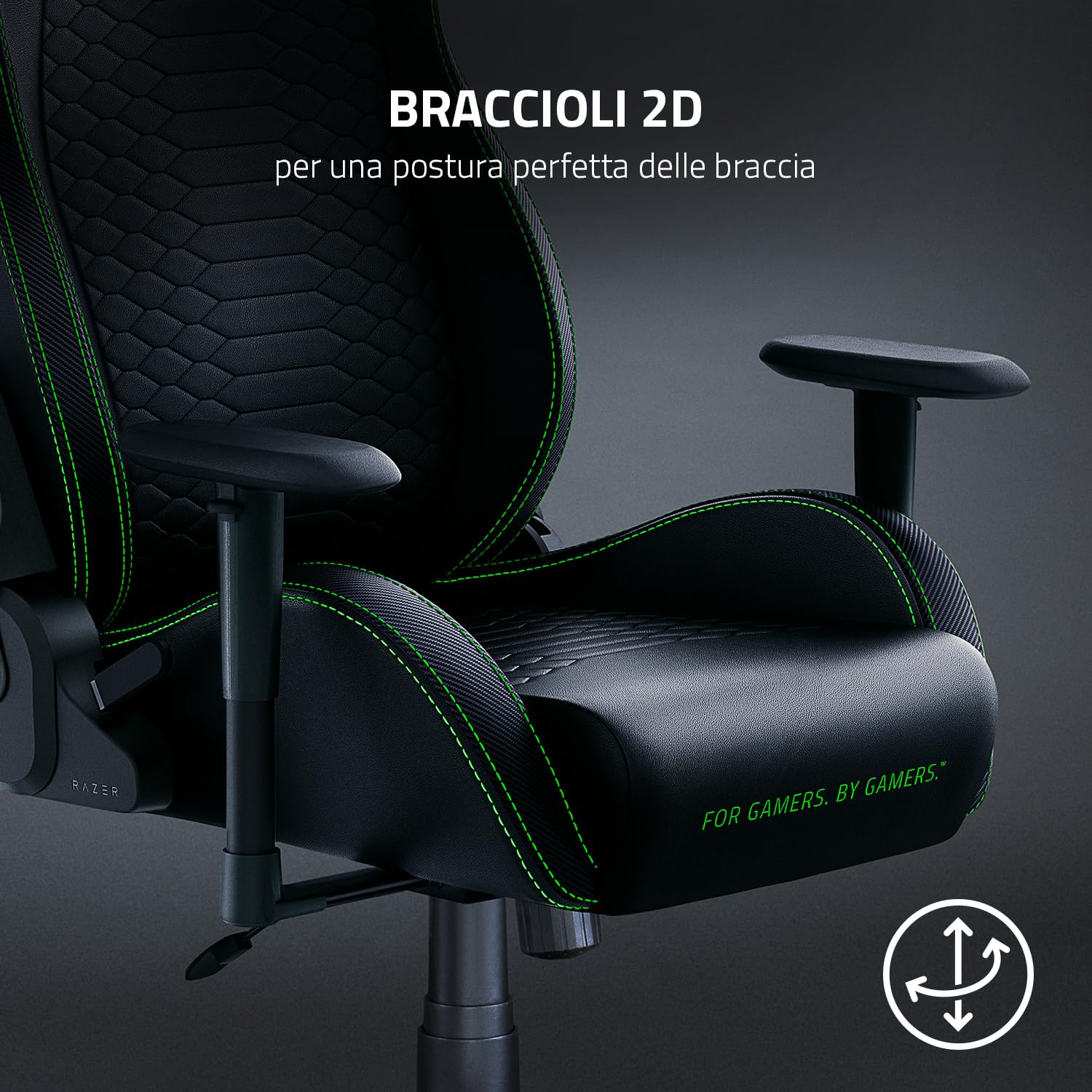 razer-iskur-x-sedia-da-gaming-ergonomica-nera-pelle-sintetica-multistrato-suppor image 7