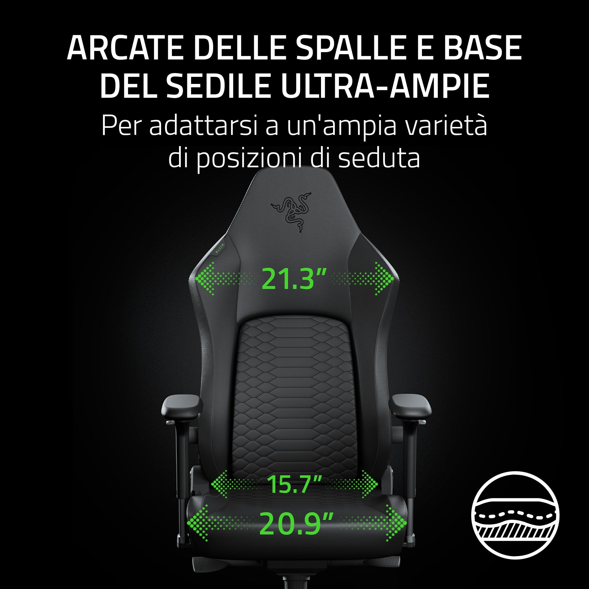razer-iskur-v2-newgen-sedia-ergonomica-da-gaming-con-supporto-lombare-hyperflex- image 2