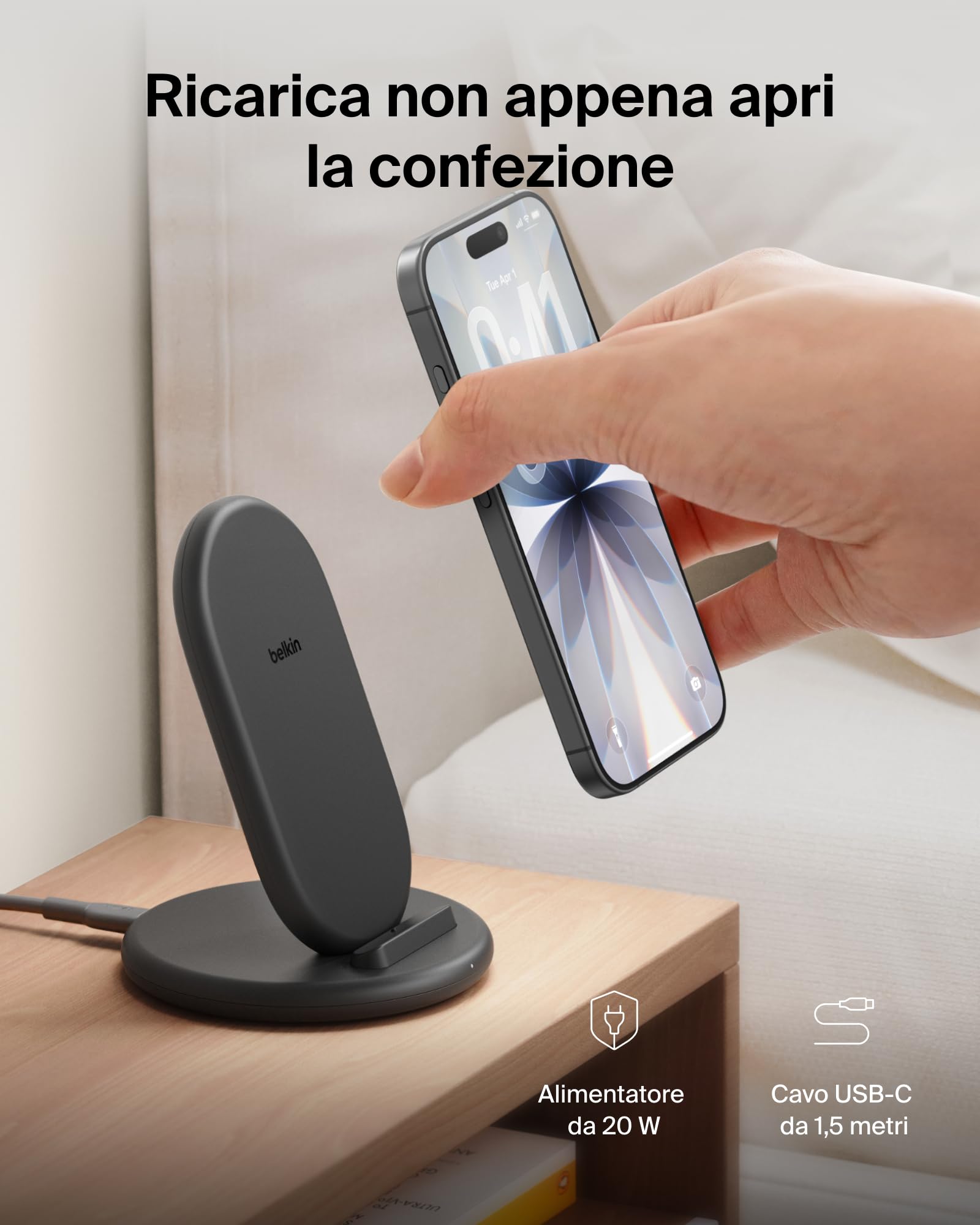 belkin-boostcharge-supporto-di-ricarica-wireless-15w-qi-con-alimentatore-20w-e-c image 4