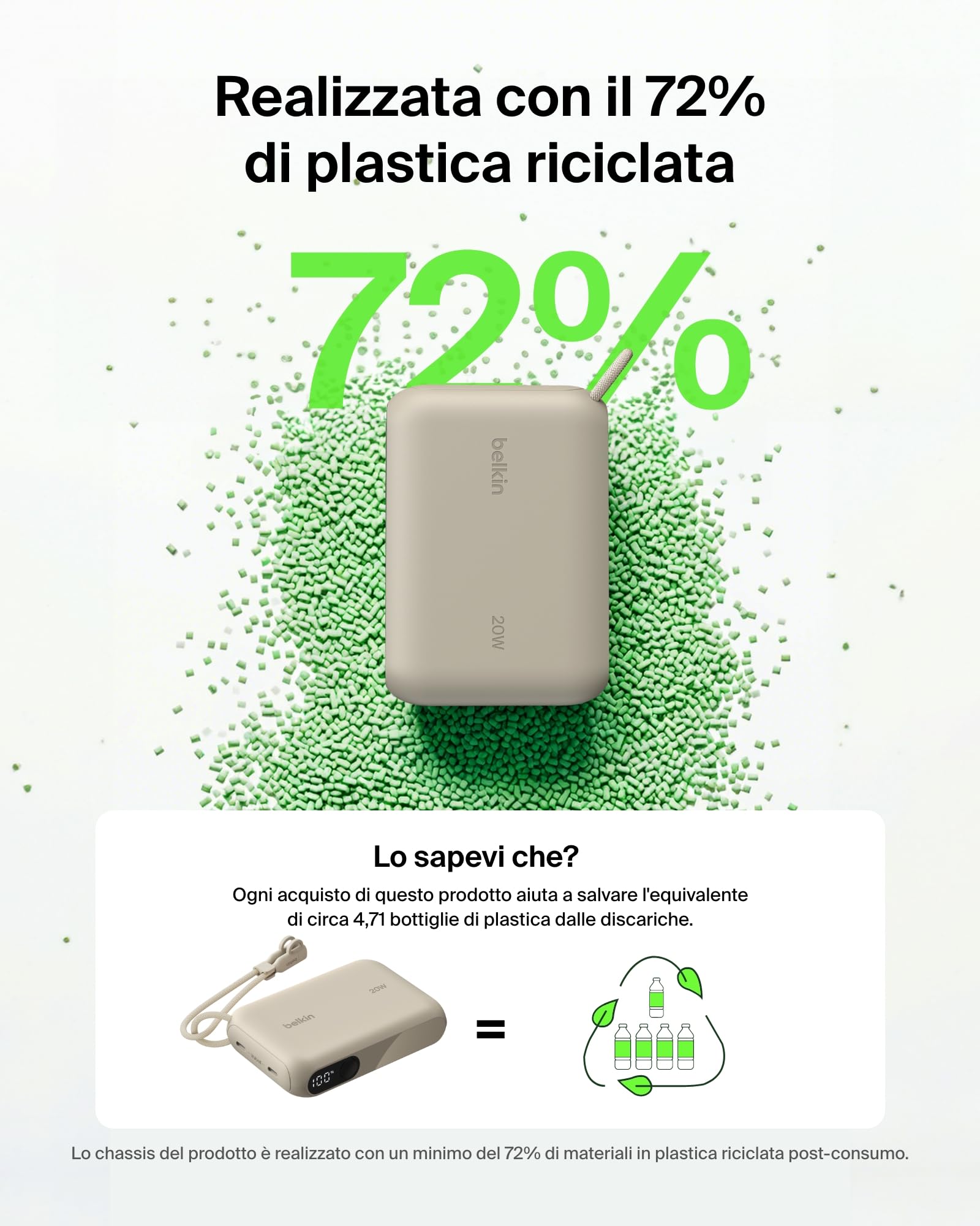 belkin-boostcharge-power-bank-10000-mah-sottile-con-2-porte-usb-c-display-digita image 8