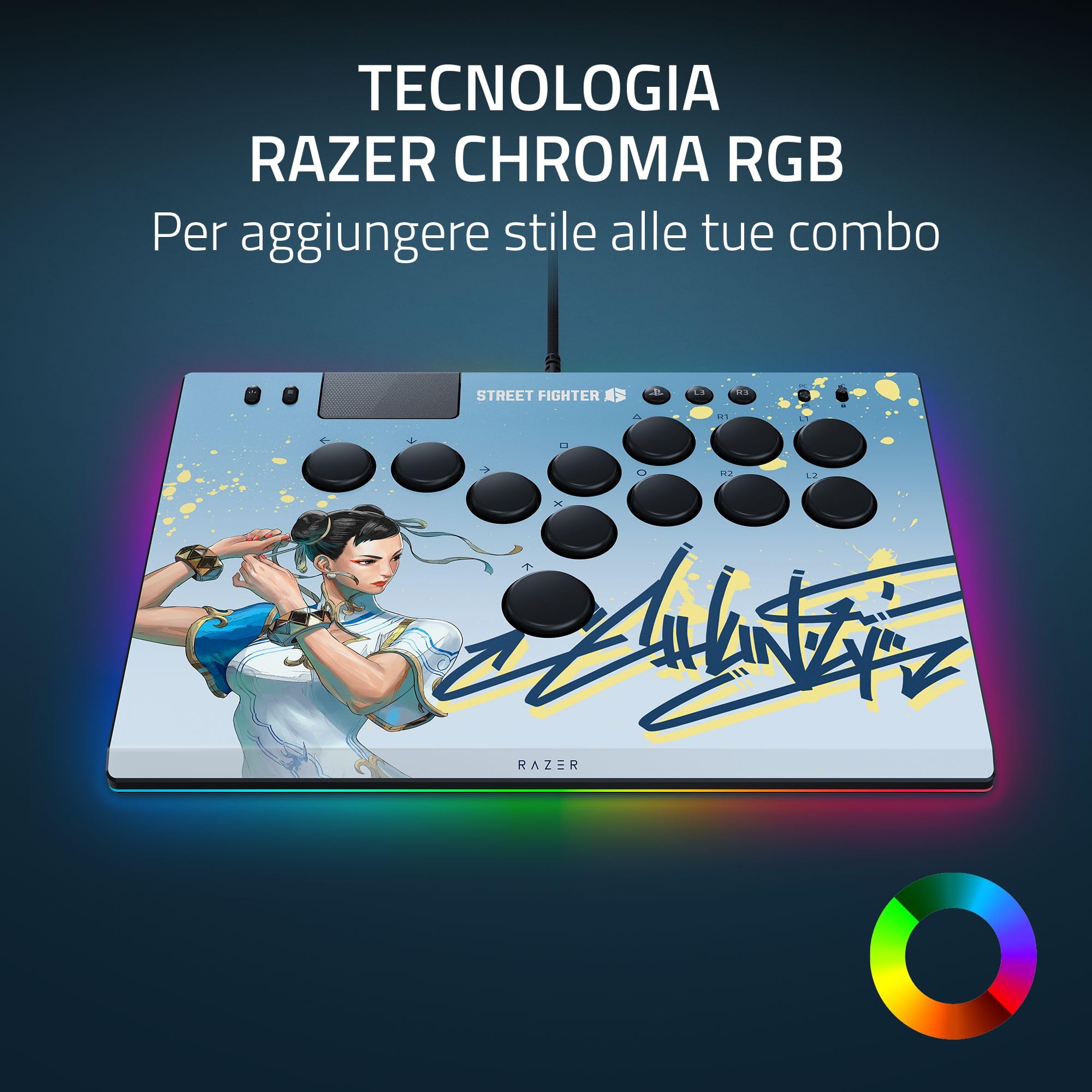 razer-kitsune-chun-li-edition-controller-arcade-ottico-all-button-per-ps5-e-pc-s image 8