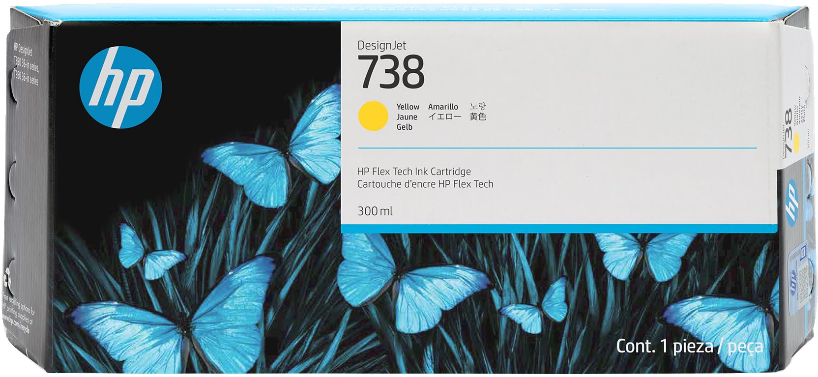 hp-738-giallo-cartuccia-inchiostro-designjet-300-ml-originale-alta-resa-xl image 1