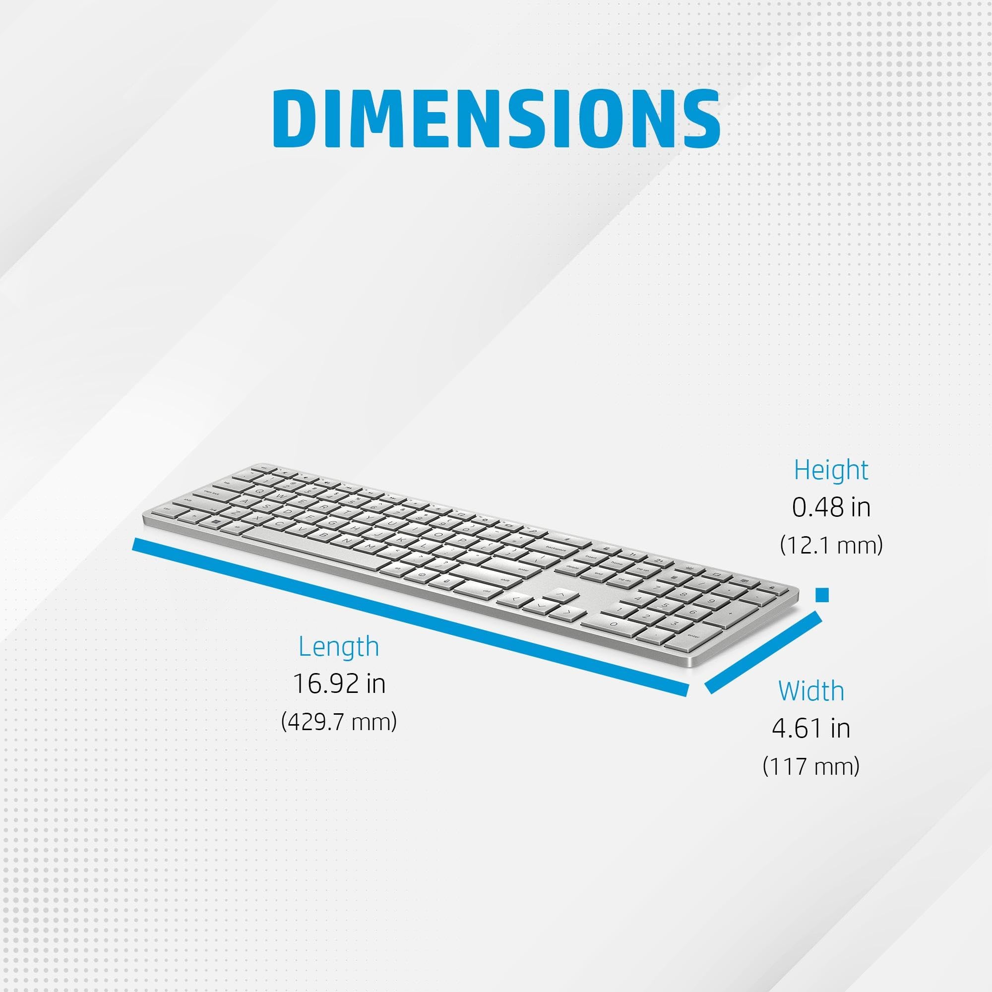 hp-970-tastiera-wireless-retroilluminata-con-20-tasti-programmabili-dongle-usb-a image 2