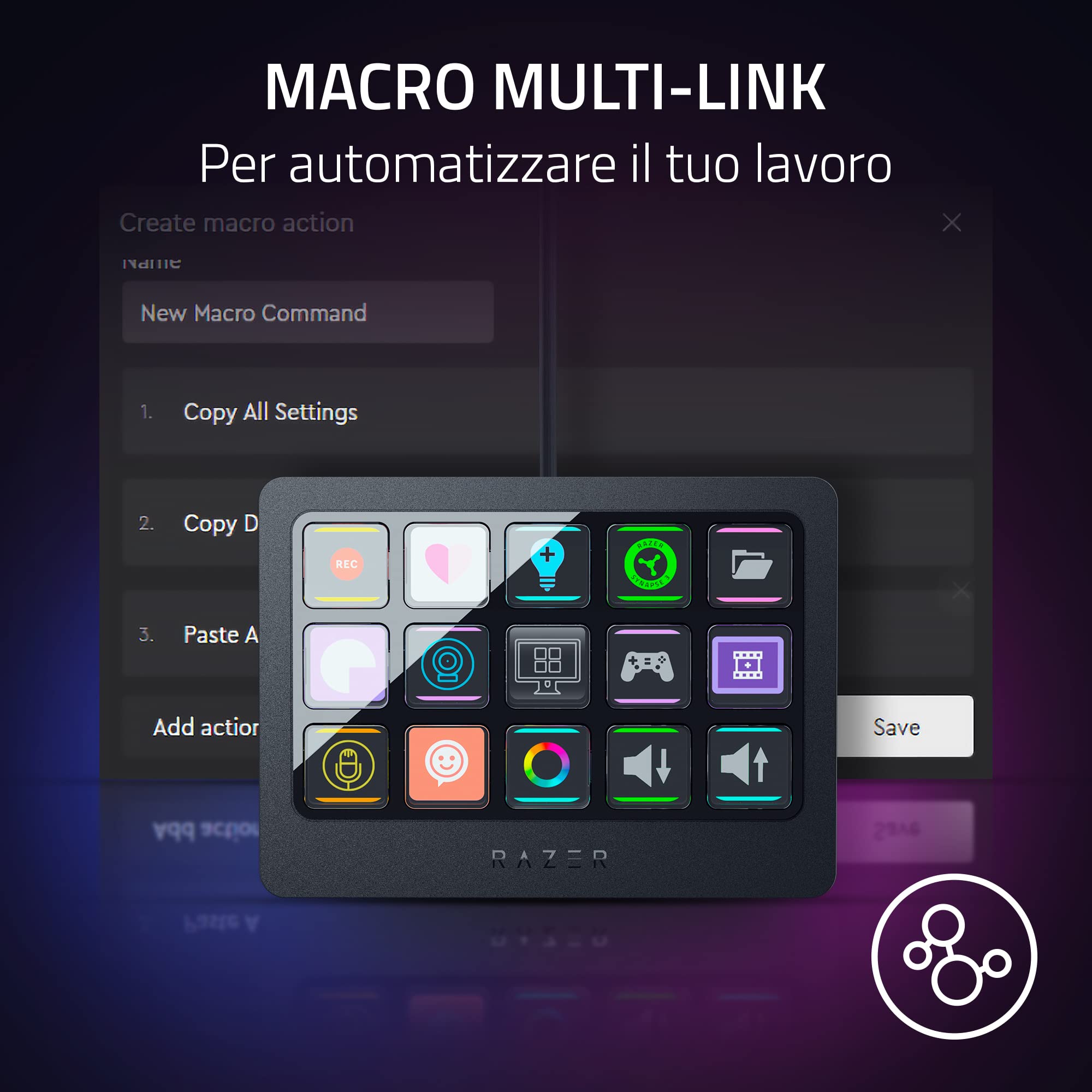 razer-stream-controller-x-controller-di-streaming-all-in-one-con-15-pulsanti-swi image 4