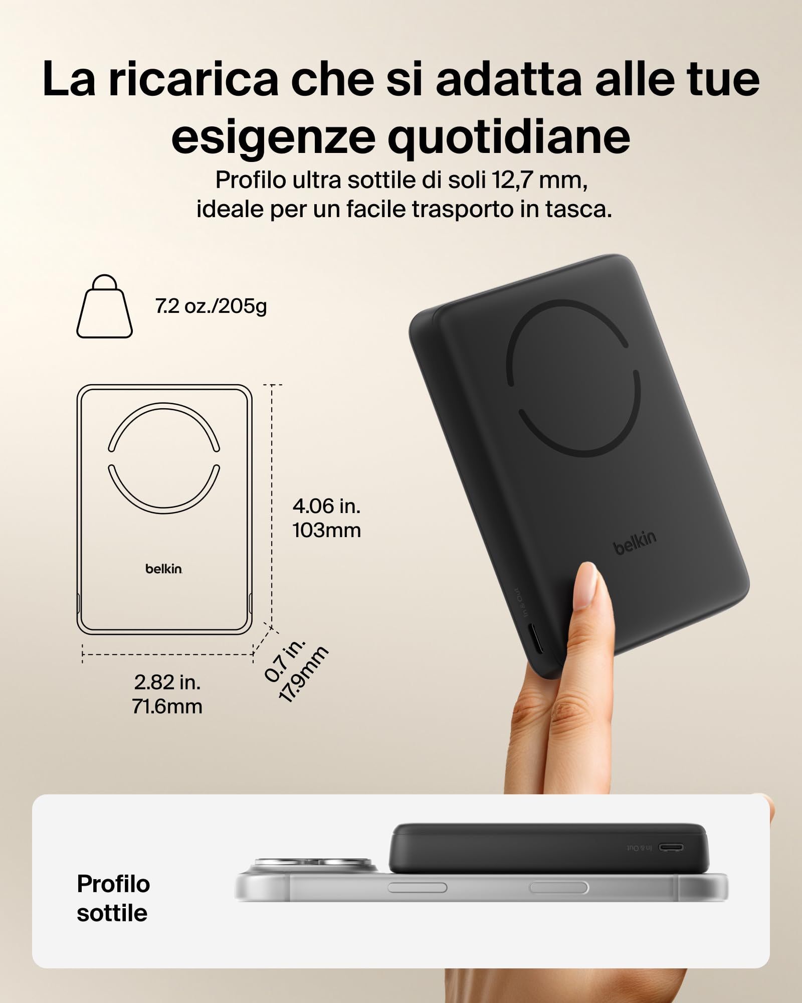 belkin-boostcharge-power-bank-magnetico-10000-mah-certificato-qi2-15w-sottile-co image 3