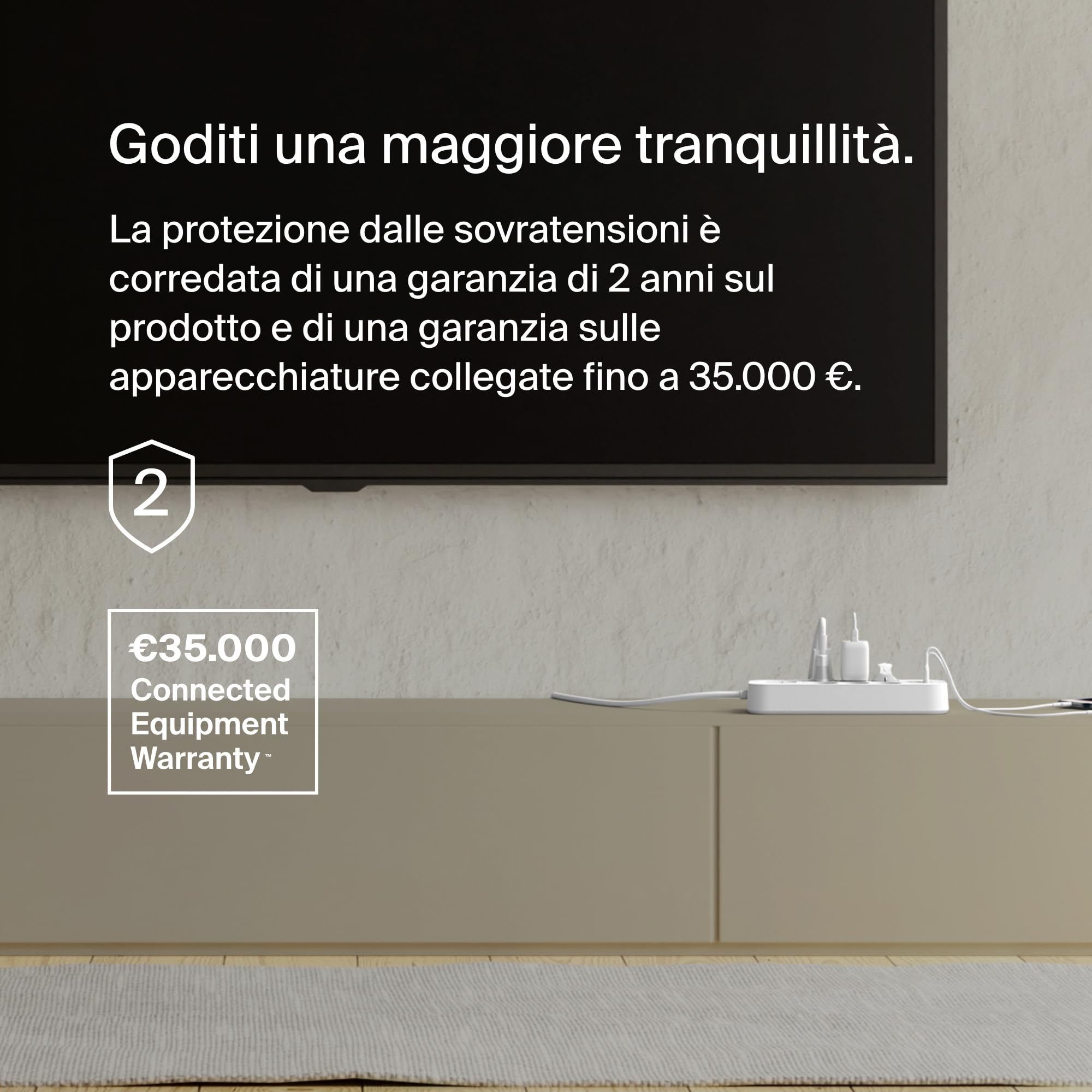 belkin-multipresa-a-parete-con-6-prese-ca-protette-usb-c-pd-e-usb-a-cavo-2-m-pro image 7