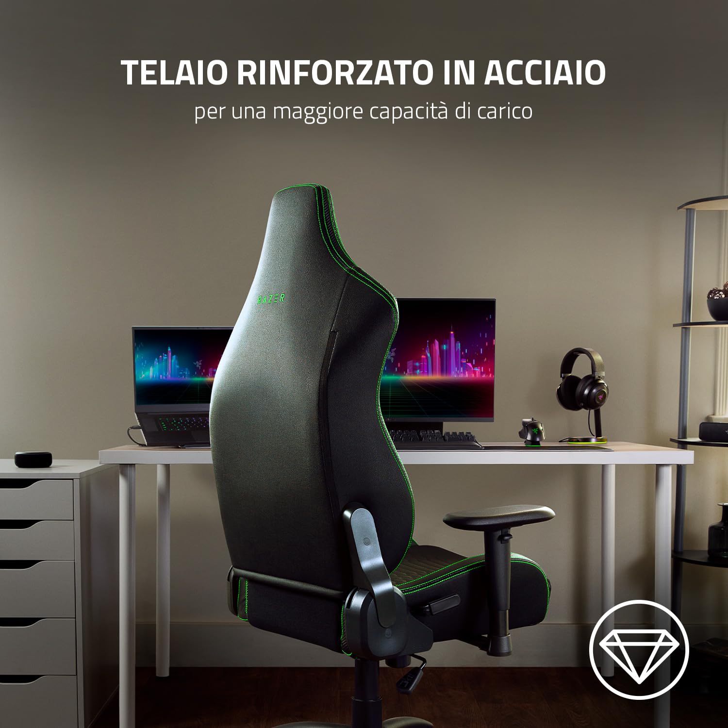razer-iskur-x-sedia-da-gaming-ergonomica-nera-pelle-sintetica-multistrato-suppor image 8