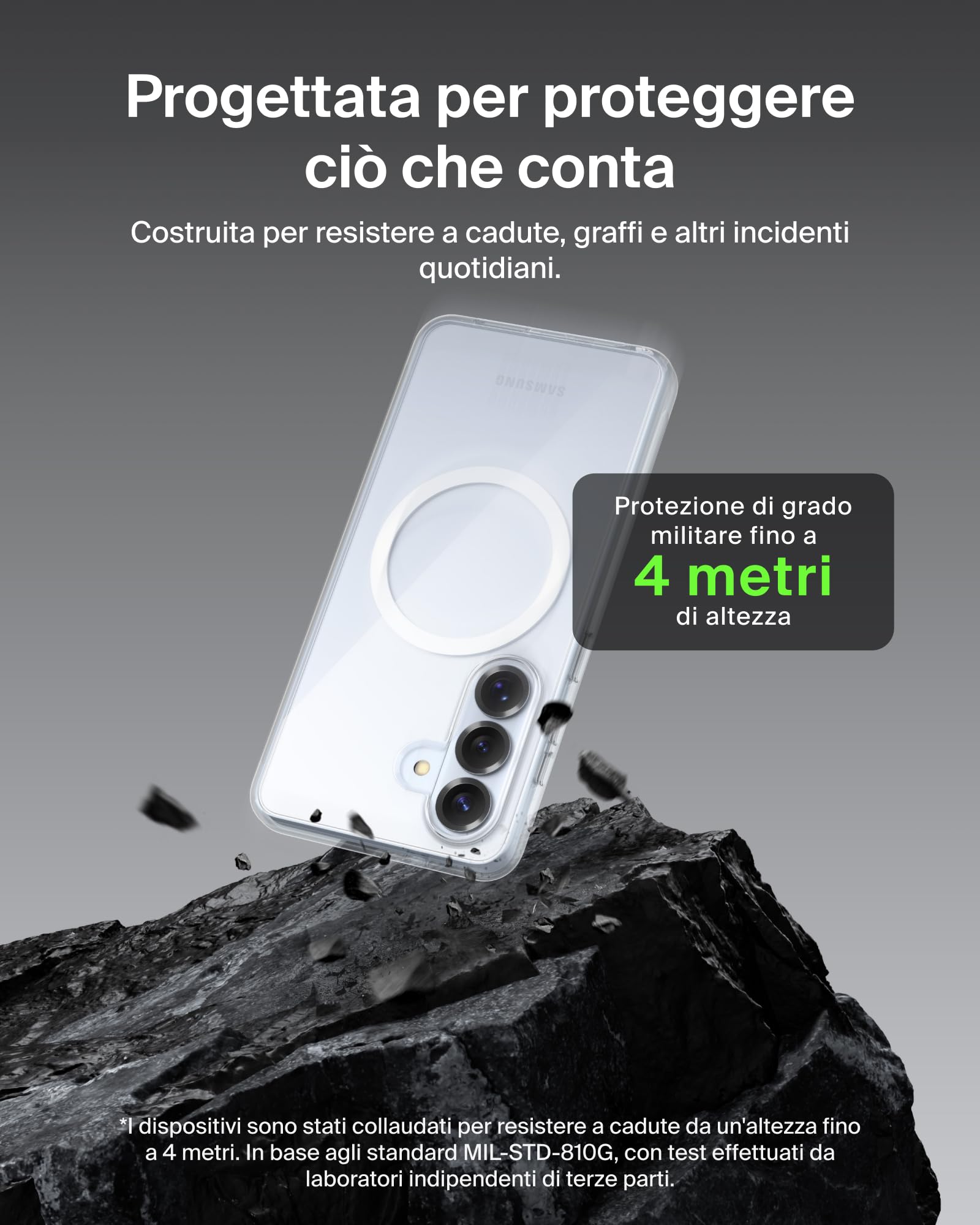 belkin-sheerforce-clear-cover-per-samsung-galaxy-s26-protezione-da-cadute-fino-a image 3