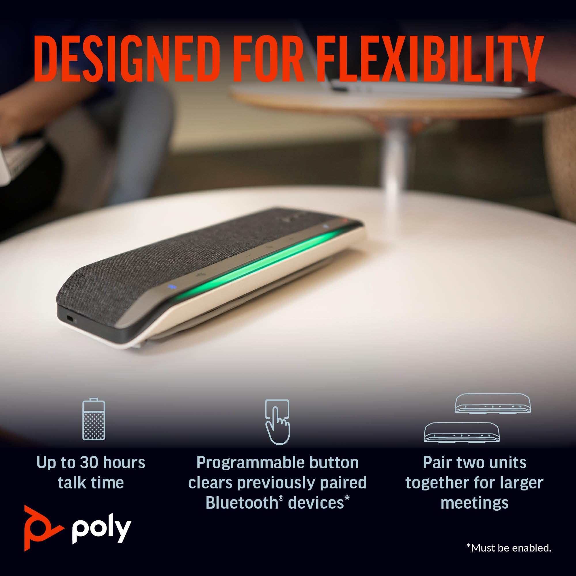 poly-sync-40-vivavoce-per-conferenze-bluetooth-5-1-con-usb-a-e-usb-c-riduzione-r image 5