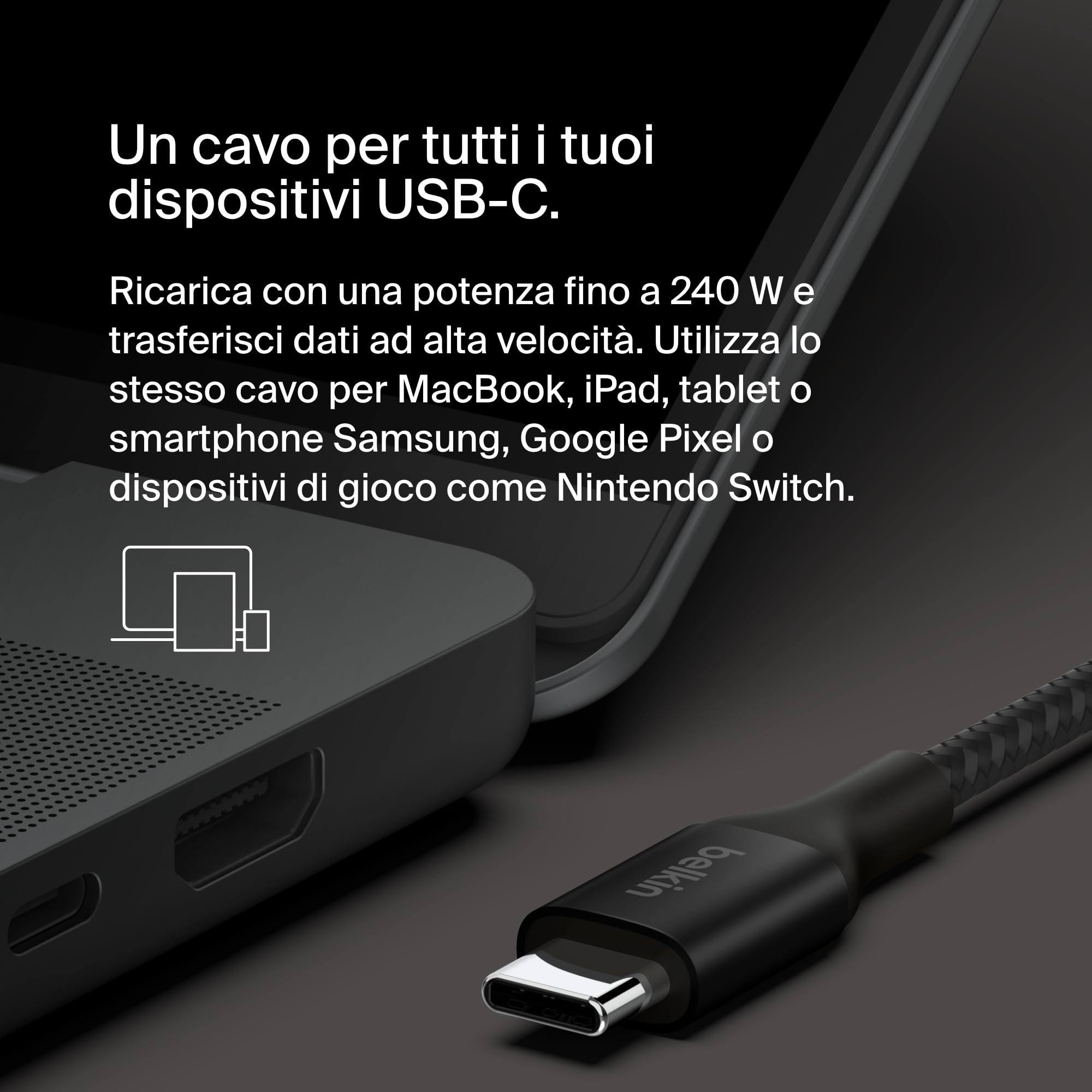 belkin-boostcharge-cavo-usb-c-a-usb-c-240-w-power-delivery-certificato-usb-if-ca image 7