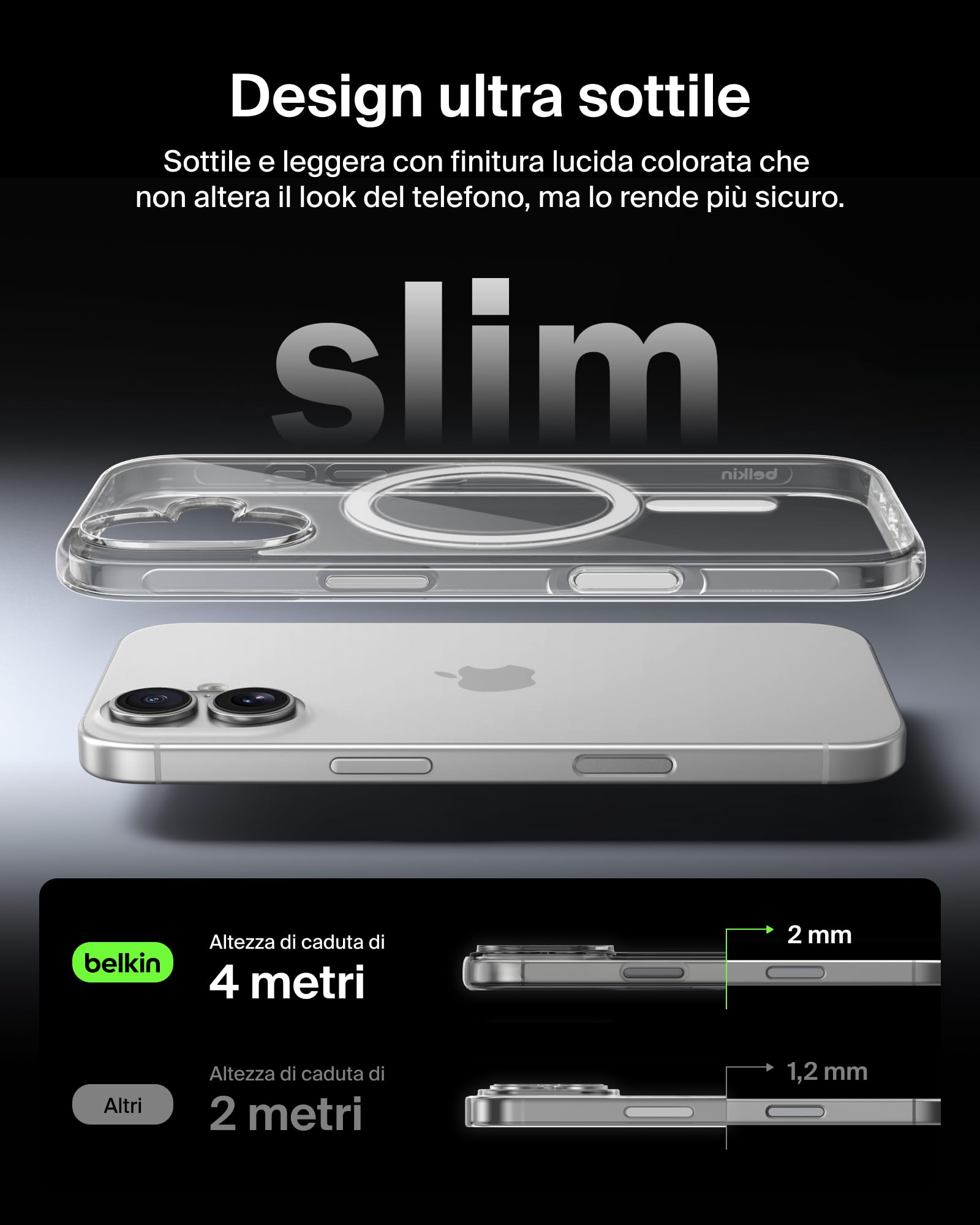 belkin-sheerforce-clear-cover-per-iphone-17-custodia-sottile-trasparente-compati image 8