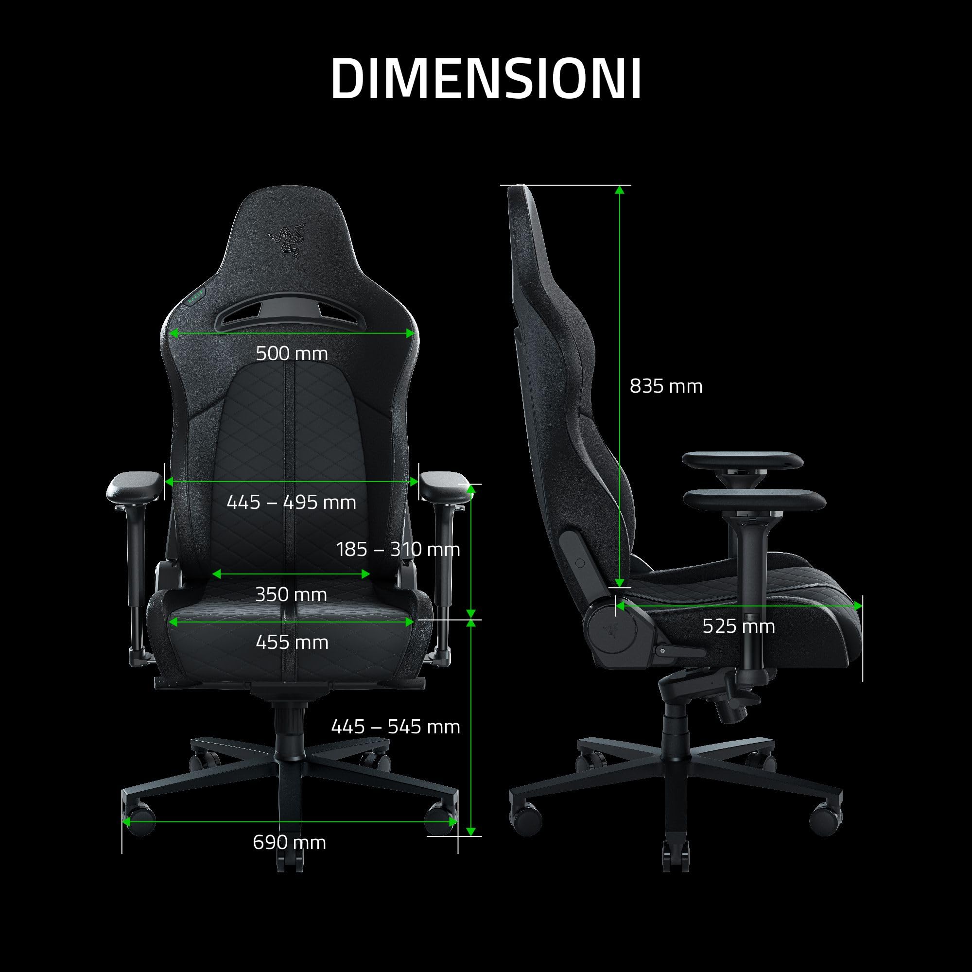 razer-enki-black-sedia-da-gaming-con-supporto-lombare-integrato-finta-pelle-mult image 3