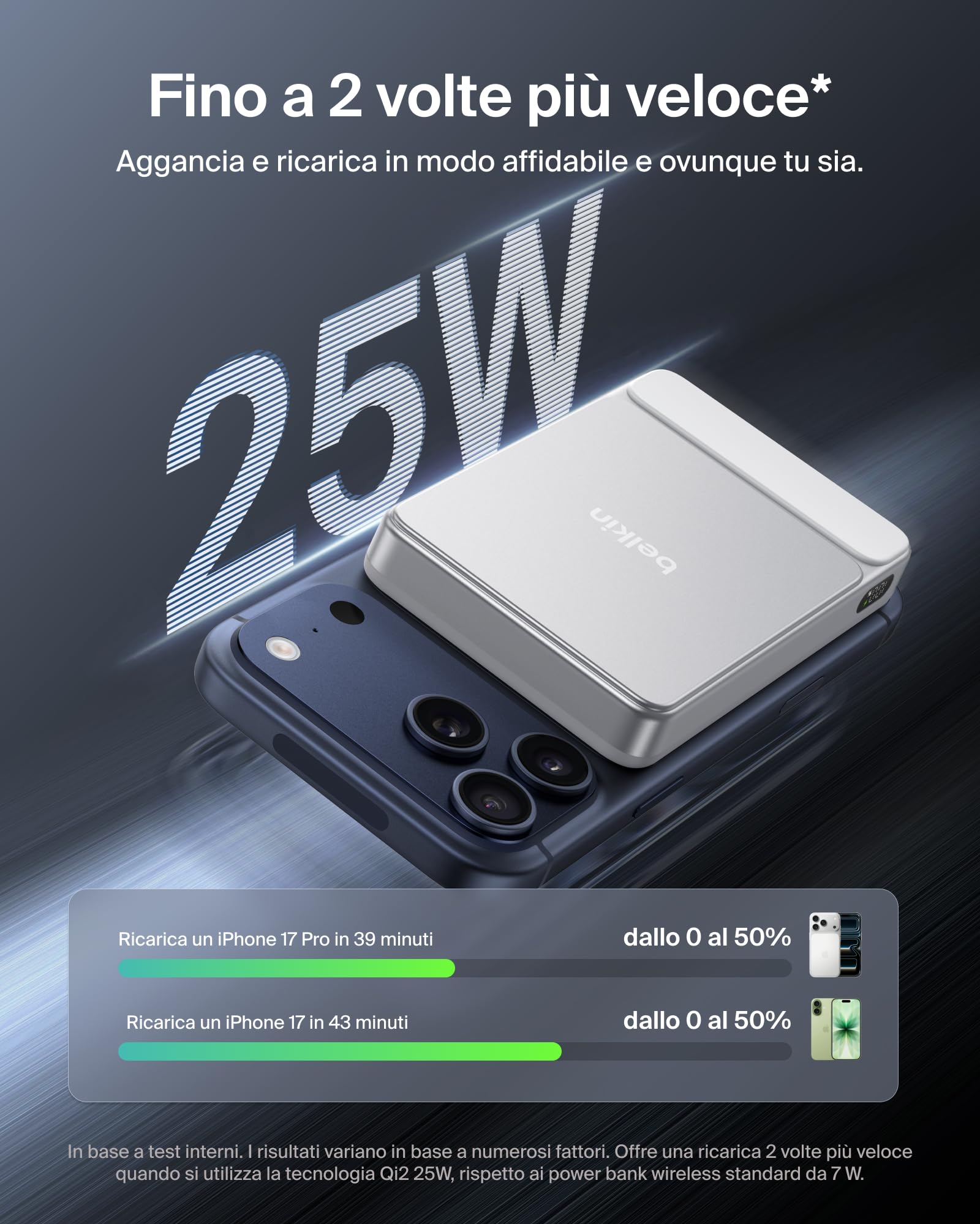 belkin-ultracharge-power-bank-magnetico-qi2-25w-10000-mah-con-cavo-usb-c-incluso image 4