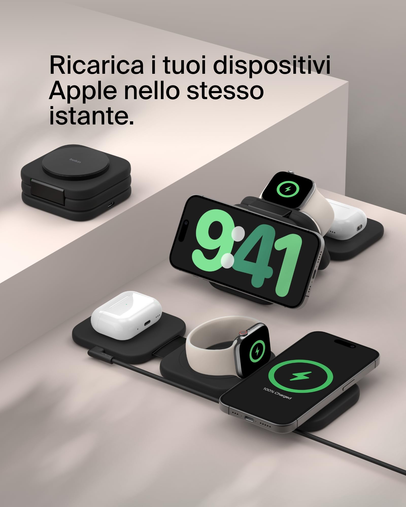 belkin-boostcharge-pro-caricabatterie-wireless-da-viaggio-pieghevole-3-in-1-con- image 2