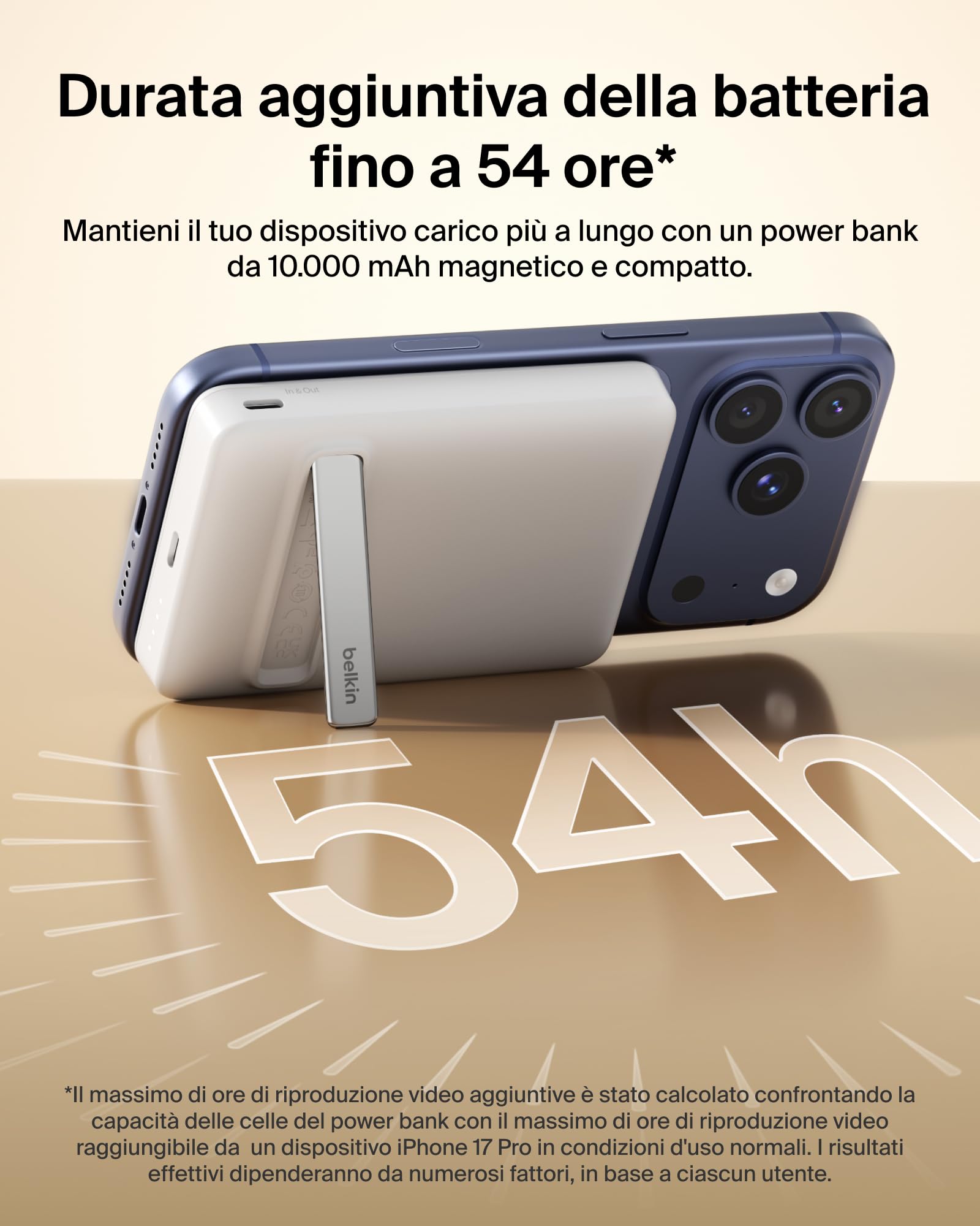 belkin-boostcharge-power-bank-magnetico-10-000-mah-qi2-15w-ultra-sottile-con-ane image 2