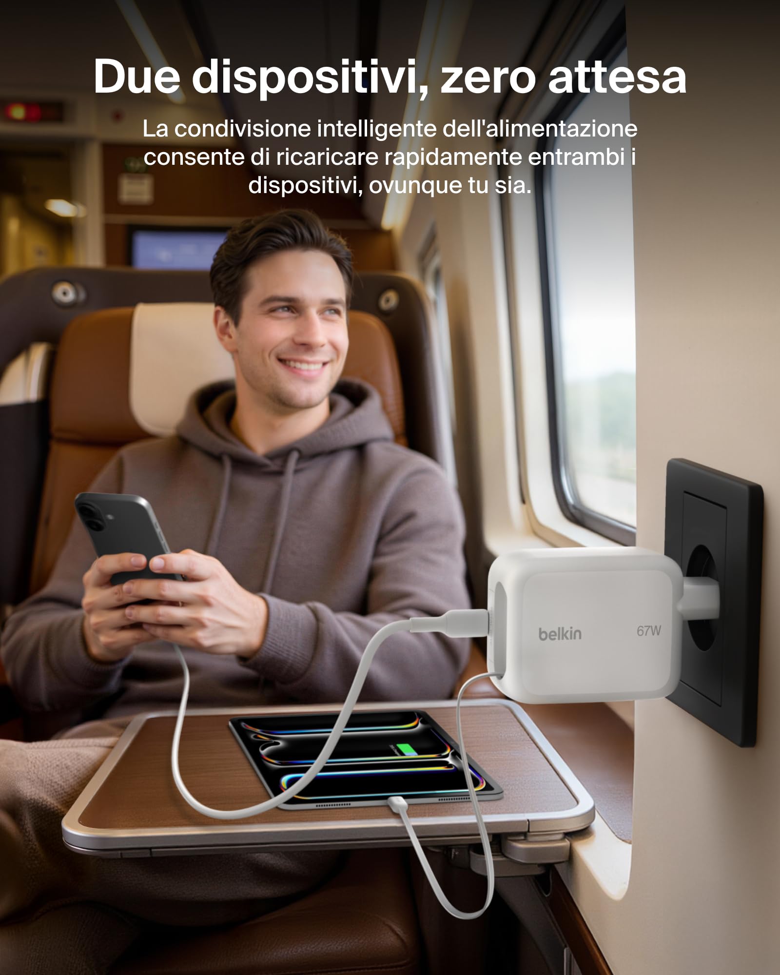 belkin-caricabatterie-usb-c-gan-67w-con-cavo-usb-c-retrattile-1m-e-porta-usb-c-r image 5