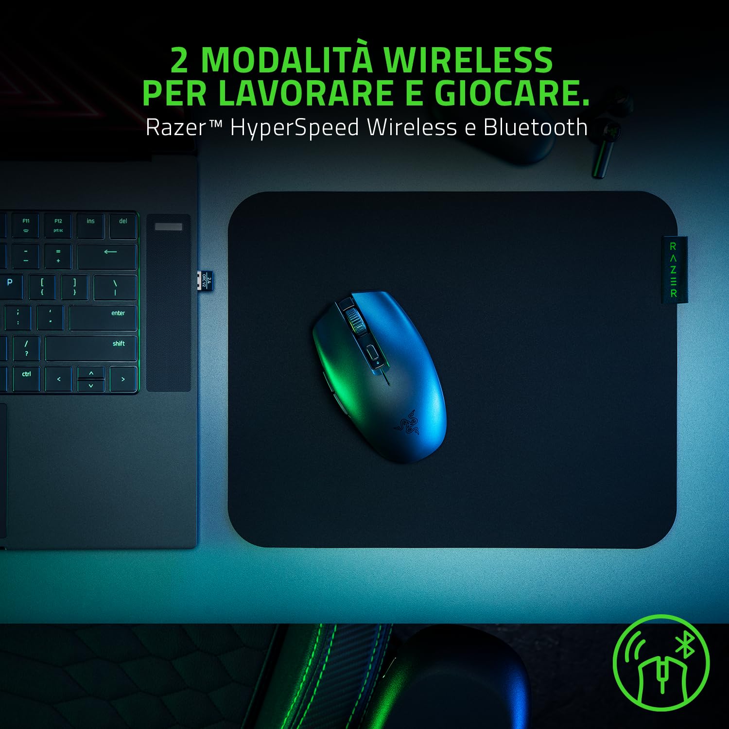 razer-orochi-v2-mouse-gaming-wireless-ultraleggero-60-g-fino-a-950-ore-bluetooth image 3