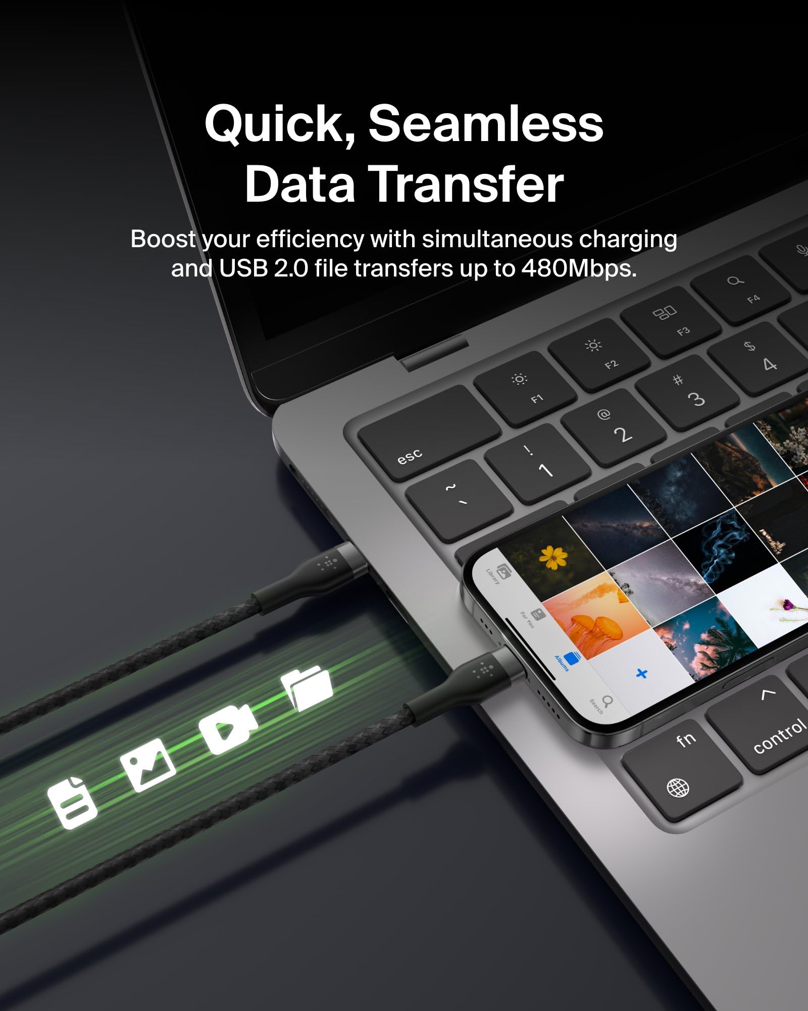 belkin-boostcharge-pro-flex-cavo-usb-c-a-usb-c-intrecciato-pd-ricarica-rapida-ce image 6