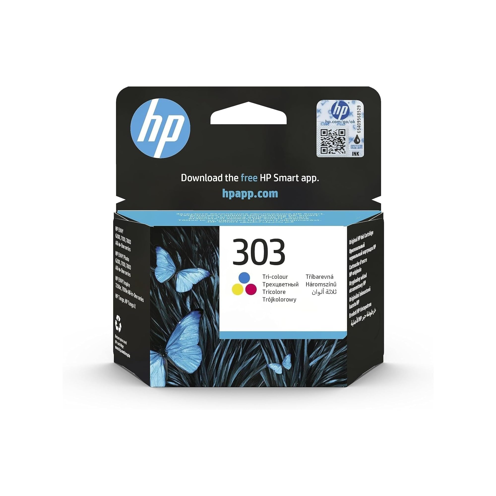 hp-303-tricromia-t6n01ae-cartuccia-originale-tricolore-165-pagine-per-hp-tango-t image 1
