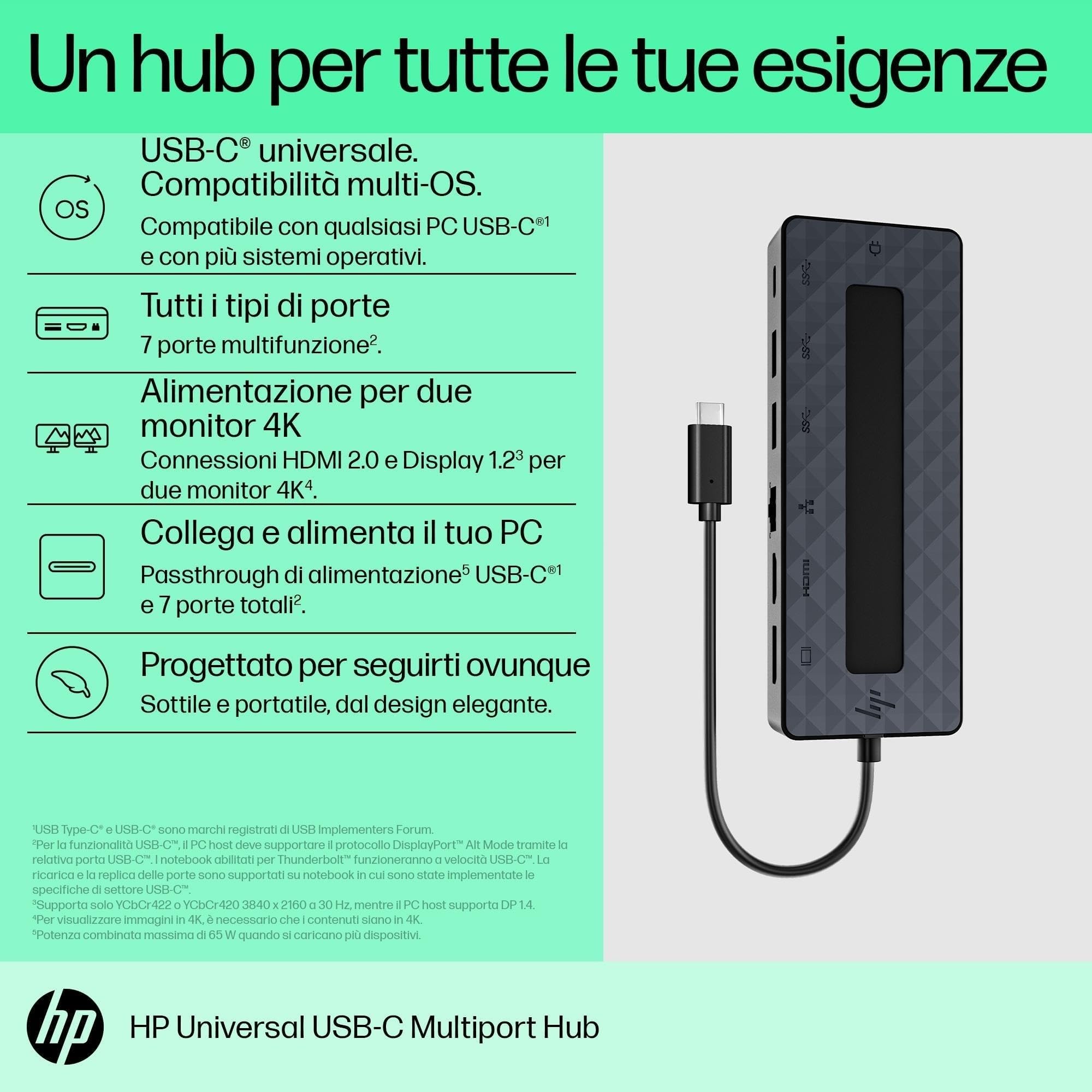 hp-hub-multiporta-usb-c-universale-adattatore-per-laptop-con-power-delivery-e-di image 4