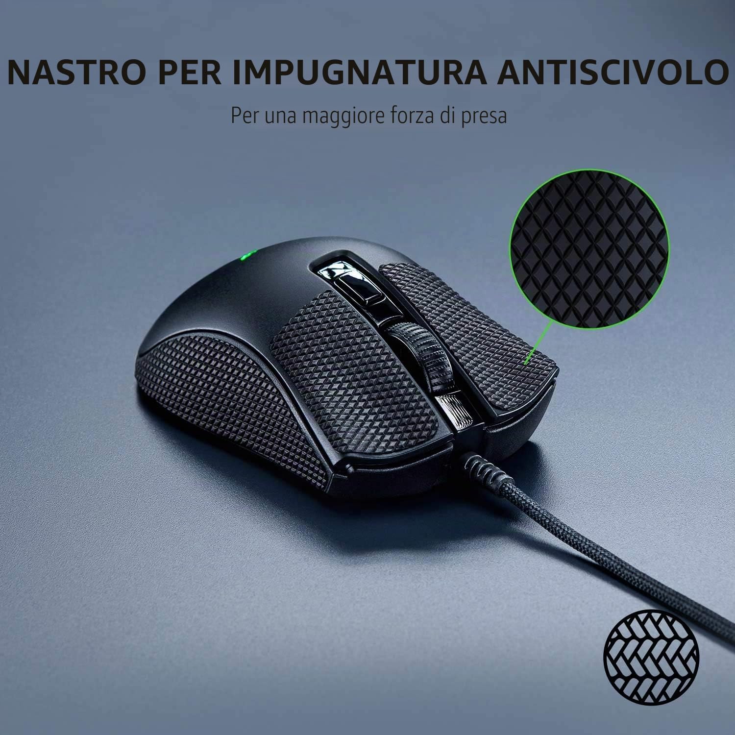 razer-mouse-grip-tape-deathadder-v2-mini-nastro-antiscivolo-autoadesivo-pre-tagl image 3
