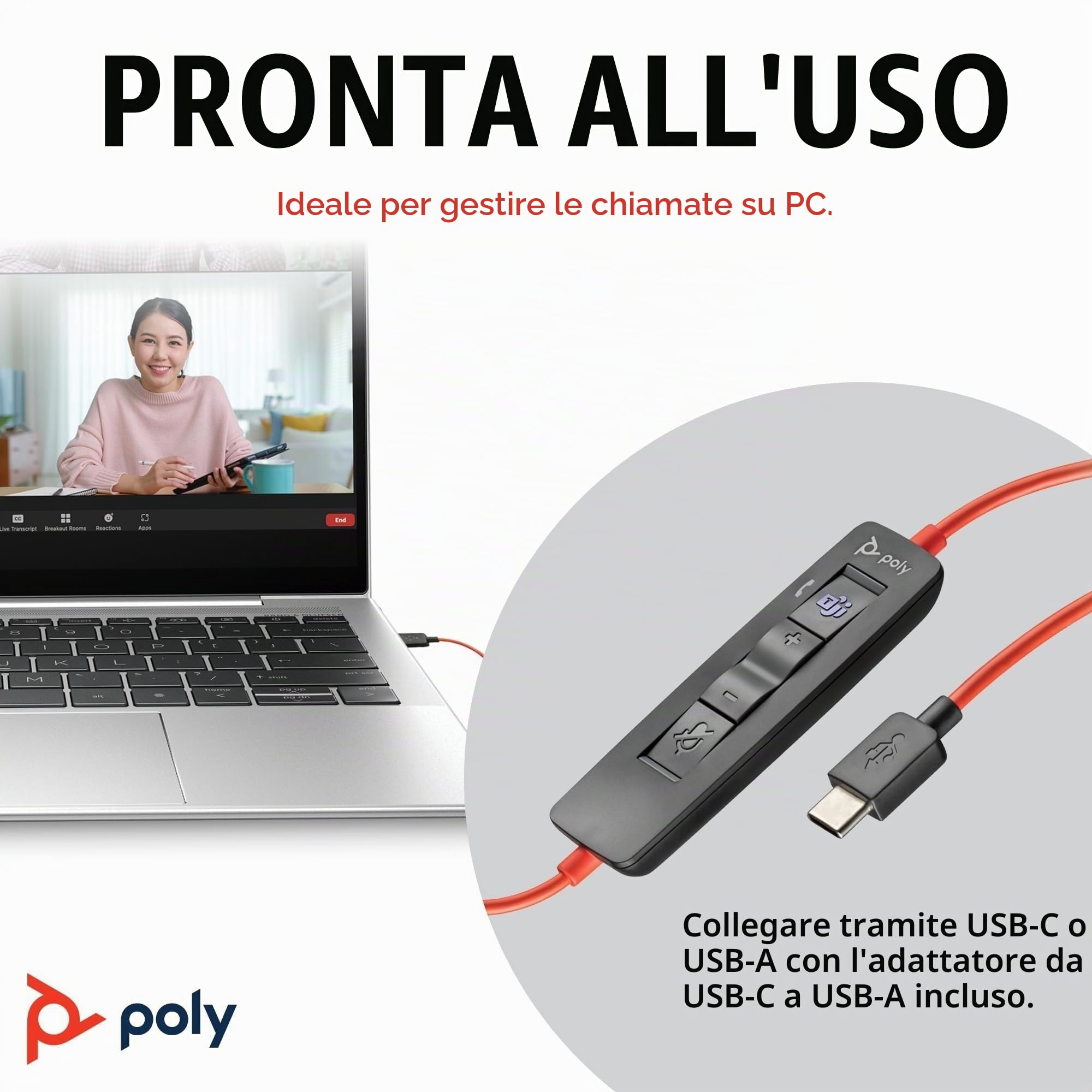 poly-hp-blackwire-3320-cuffia-cablata-usb-a-usb-c-microfono-anti-rumore-certific image 4