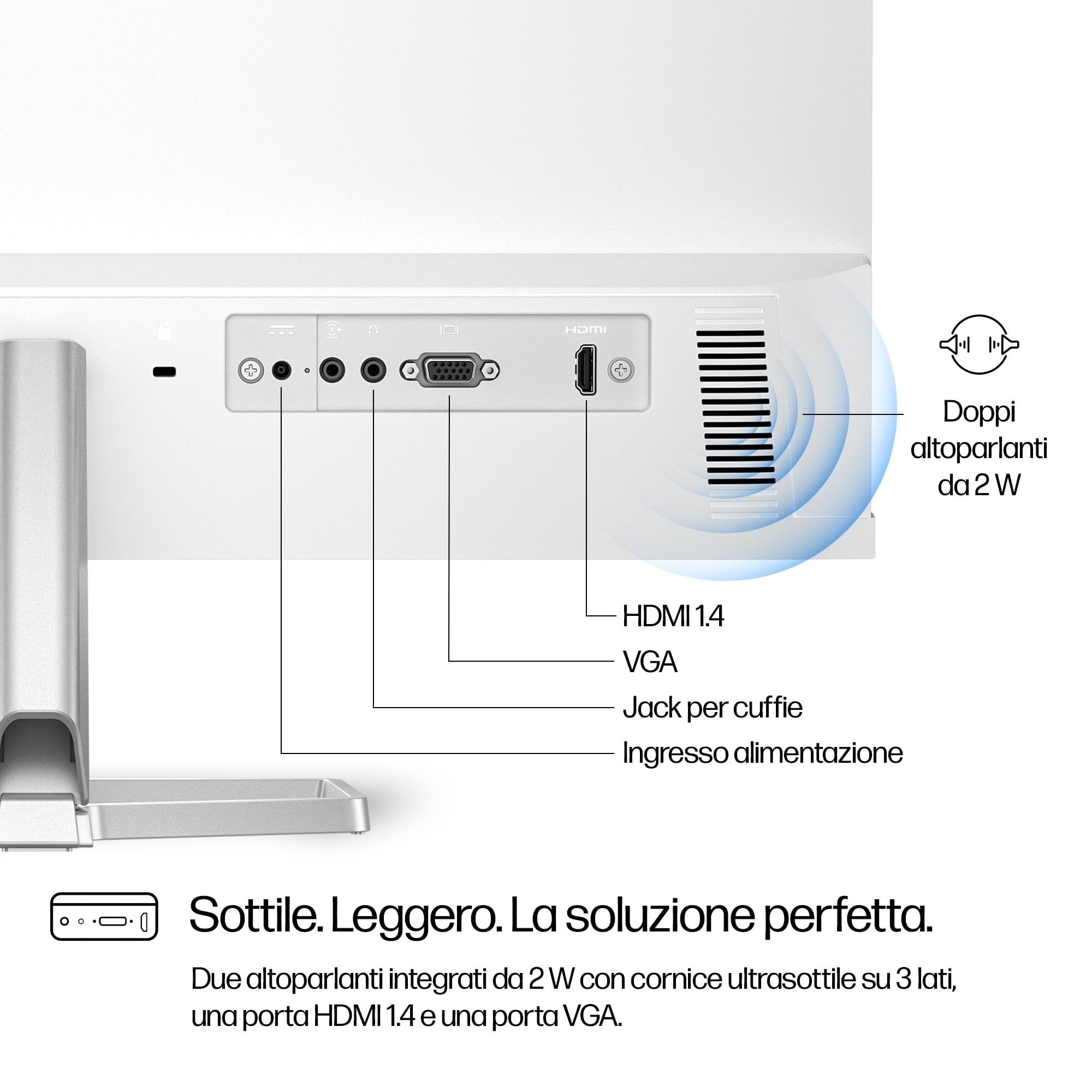 hp-524sa-monitor-23-8-fhd-ips-con-casse-integrate-100-hz-eye-ease-5-ms-1920x1080 image 2