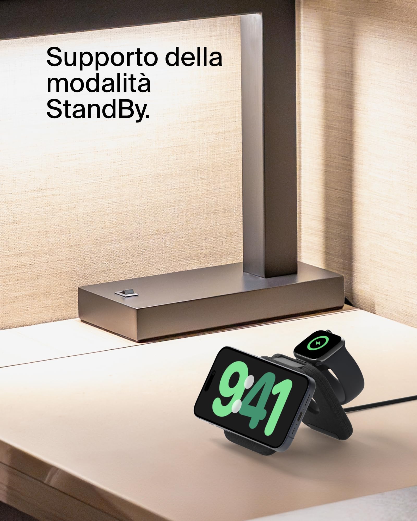 belkin-boostcharge-pro-2-in-1-tappetino-di-ricarica-magnetica-pieghevole-15w-qi2 image 7