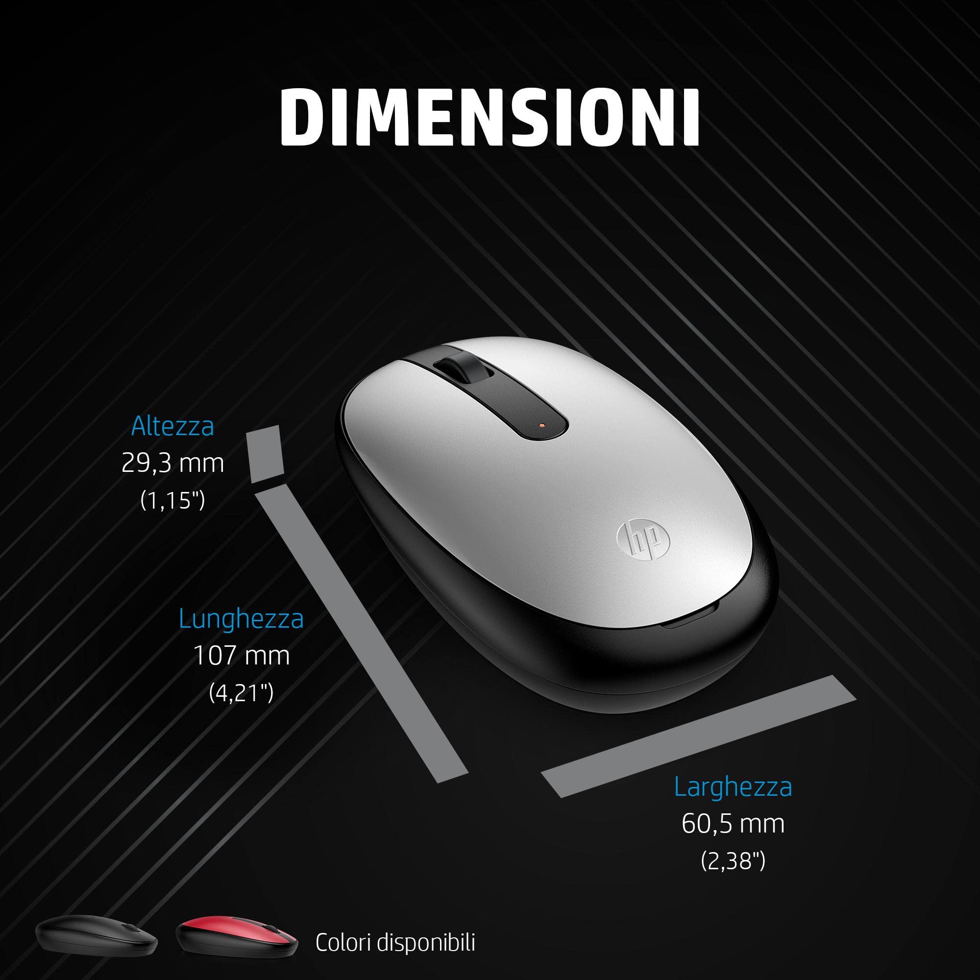 hp-240-mouse-wireless-bluetooth-5-1-sensore-ottico-1600-dpi-design-ambidestro-ar image 5