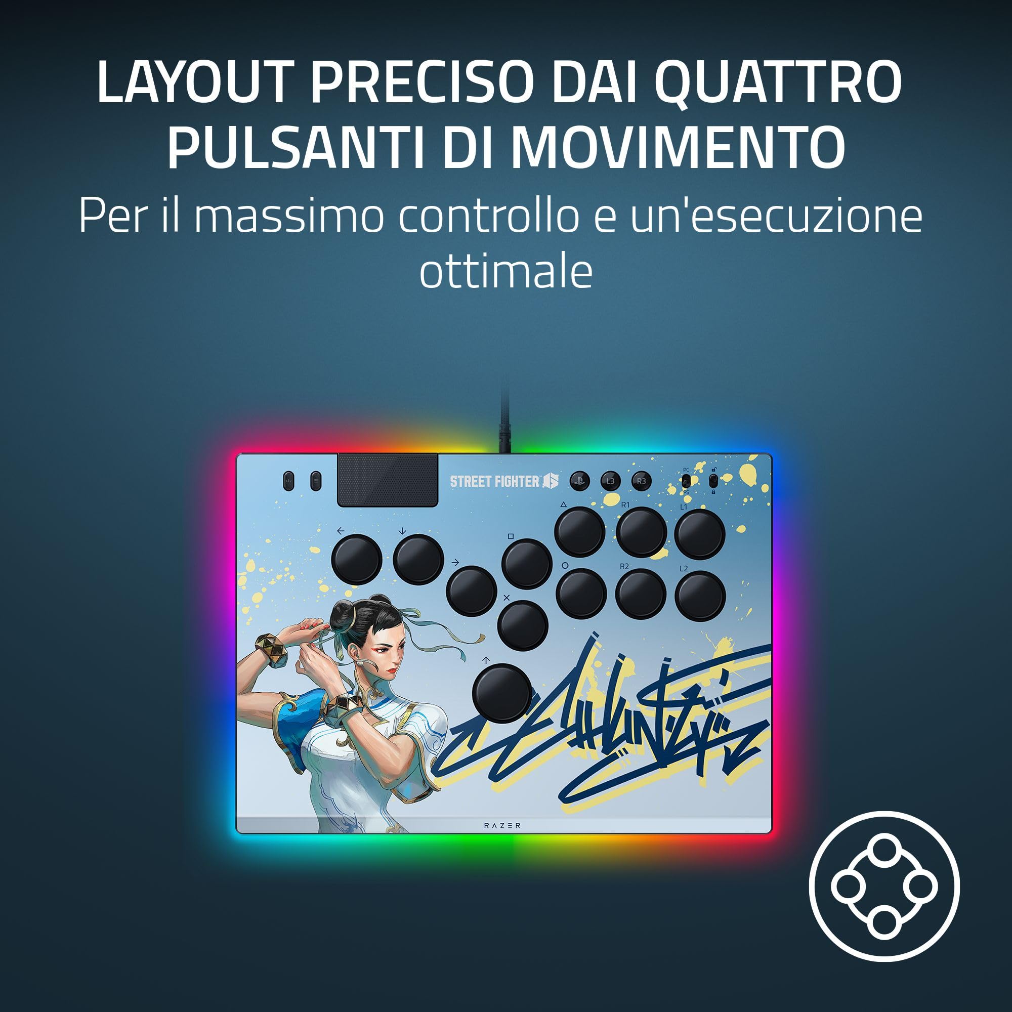 razer-kitsune-chun-li-edition-controller-arcade-ottico-all-button-per-ps5-e-pc-s image 3
