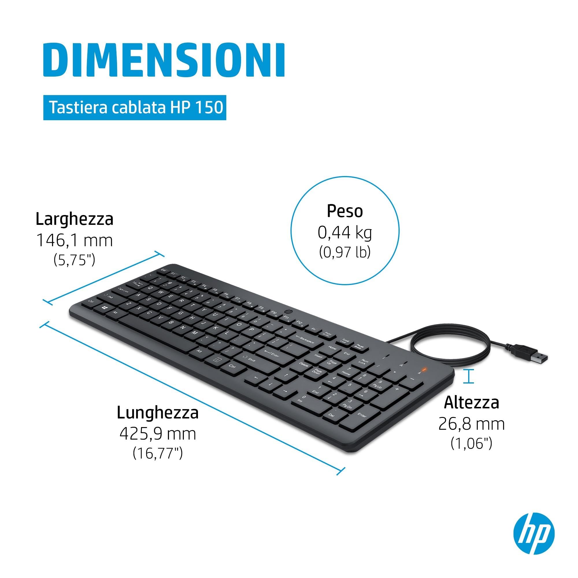 hp-150-tastiera-cablata-usb-a-qwerty-italiana-nera-con-12-tasti-programmabili-co image 5