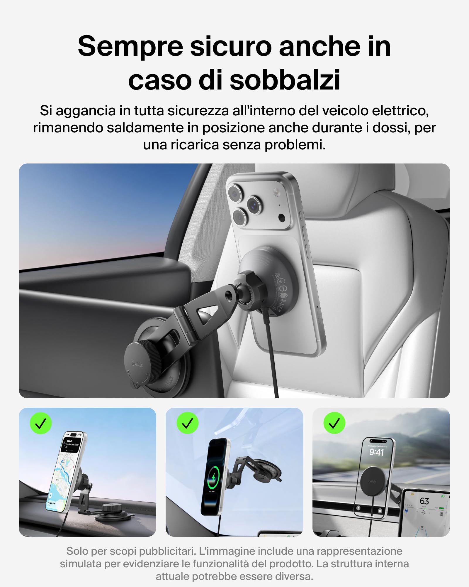 belkin-boostcharge-caricatore-wireless-auto-qi2-magnetico-per-bocchette-con-cavo image 4